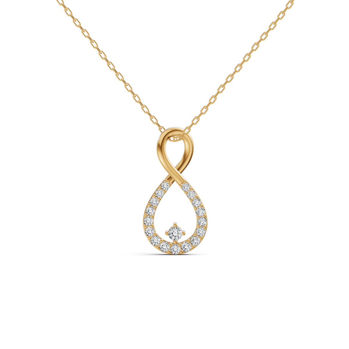 Infinity Drop Diamond Pendant
