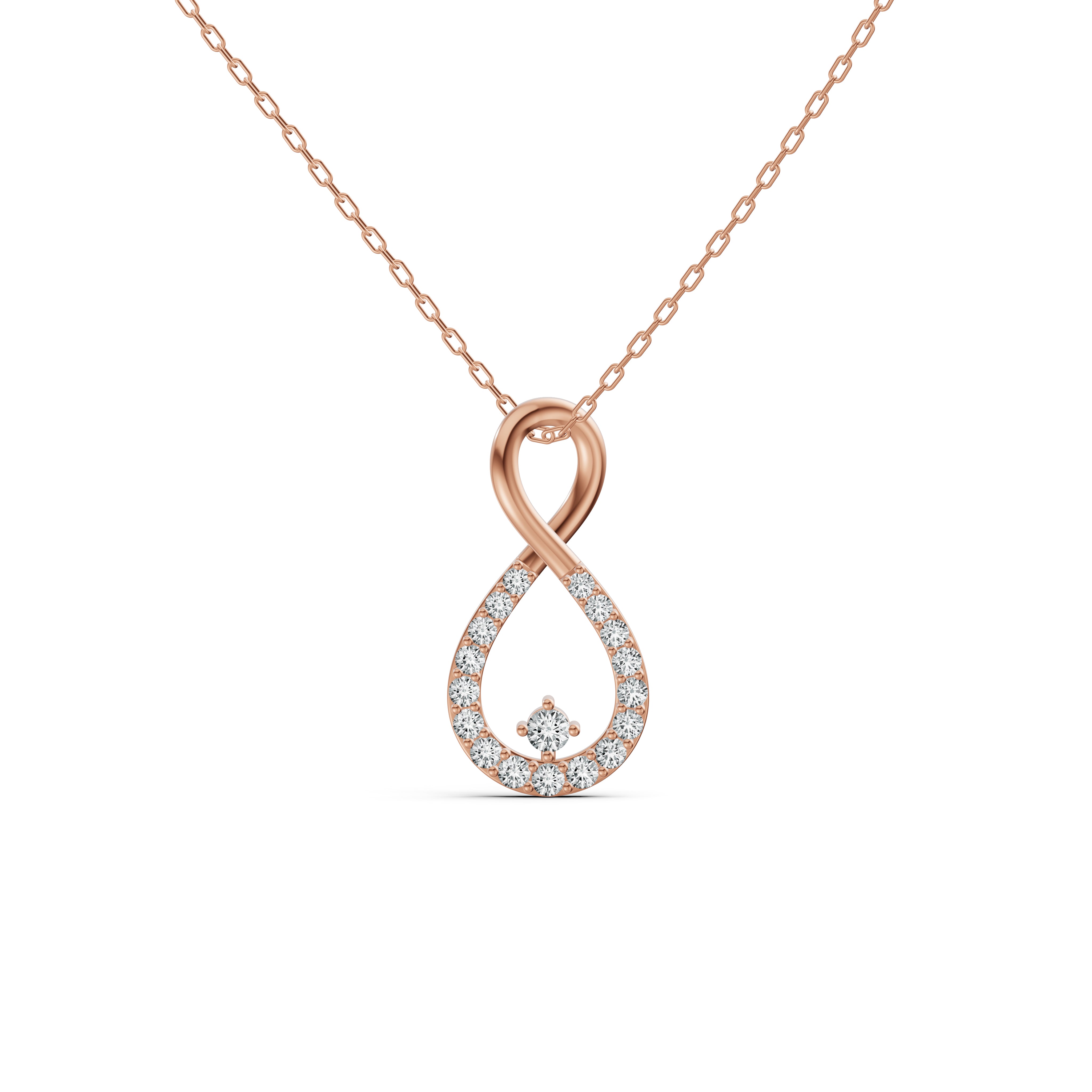 Infinity Drop Diamond Pendant