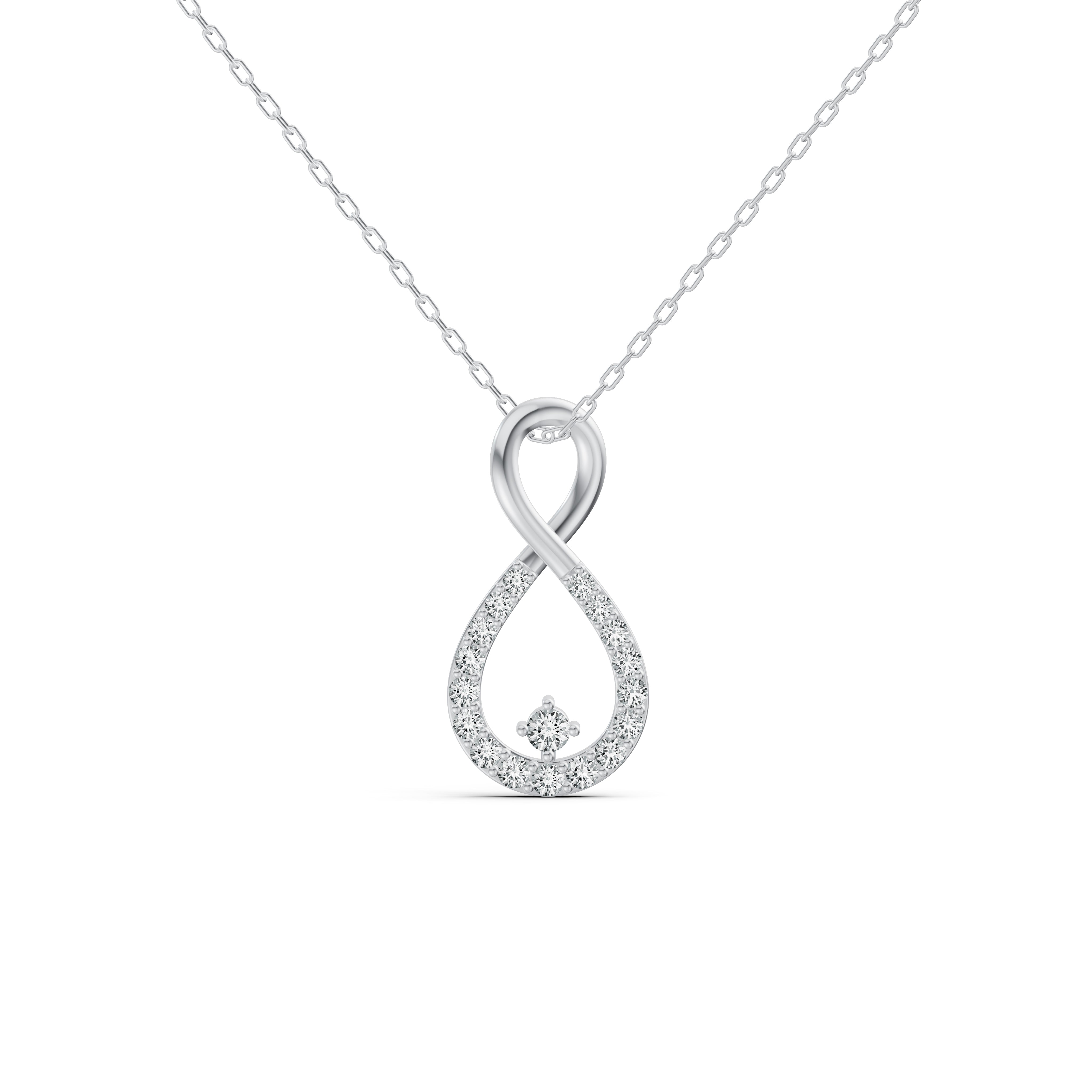 Infinity Drop Diamond Pendant