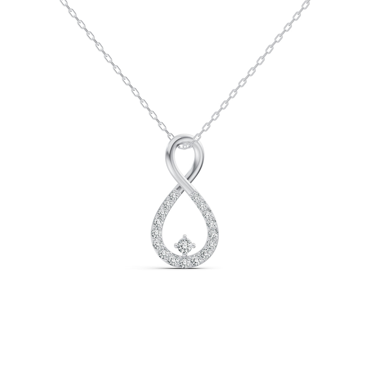 Infinity Drop Diamond Pendant