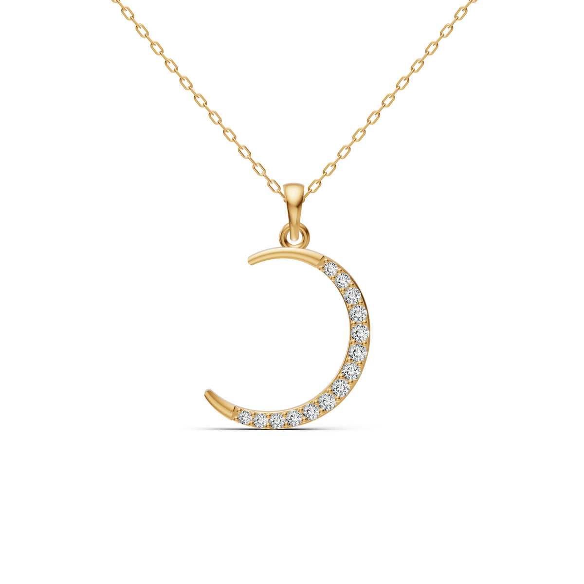 Crescent Diamond Pendant