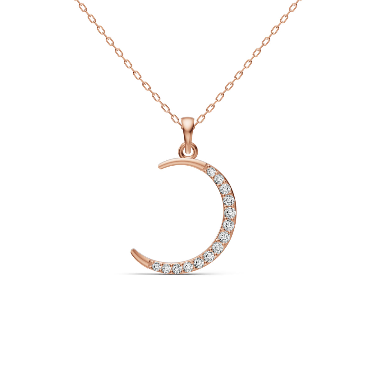 Crescent Diamond Pendant