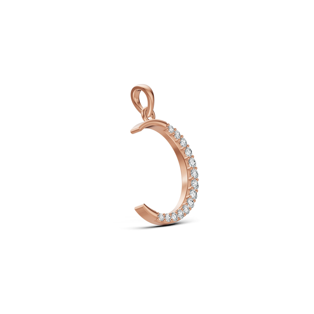 Crescent Diamond Pendant