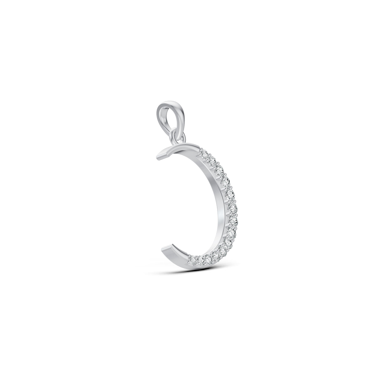 Crescent Diamond Pendant