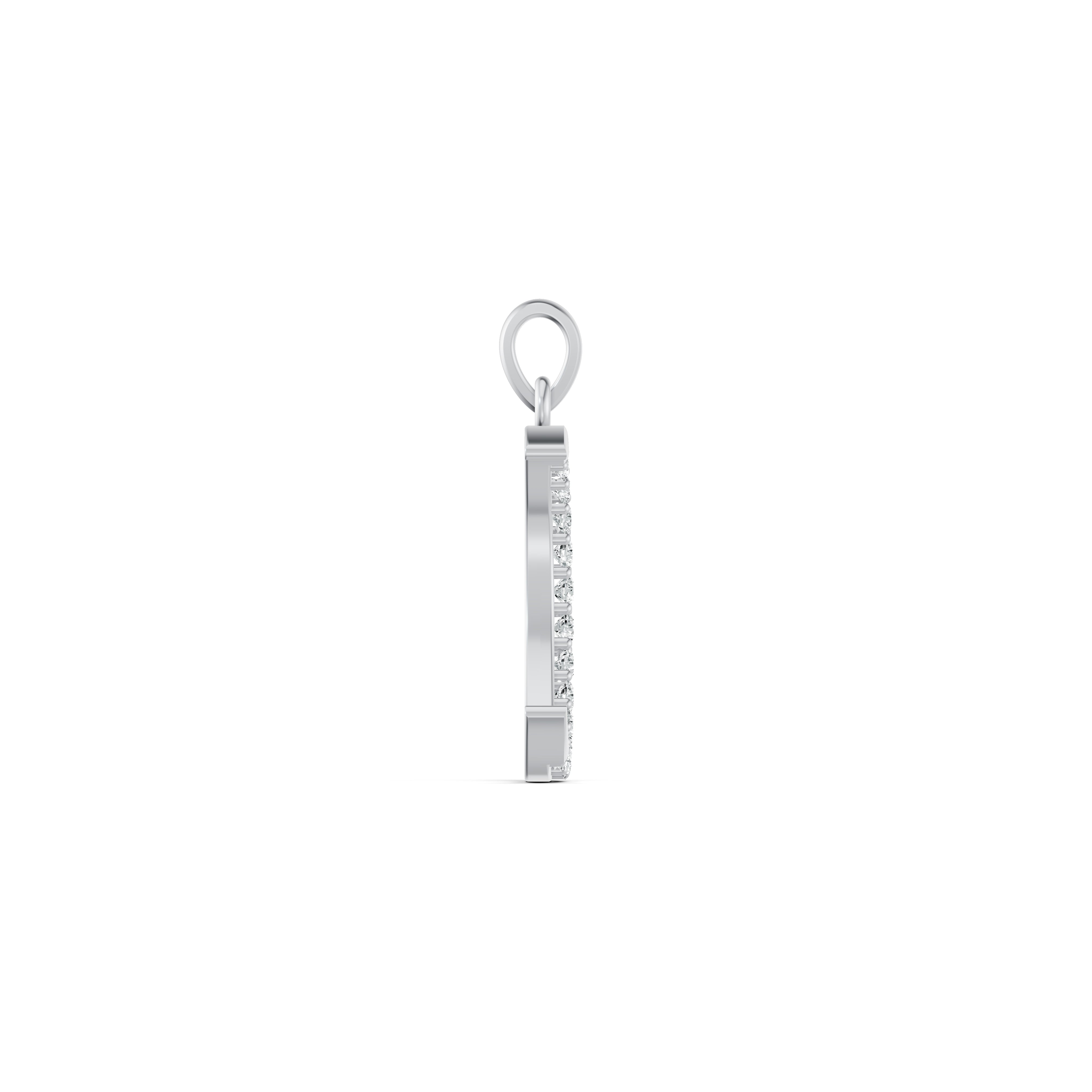 Crescent Diamond Pendant