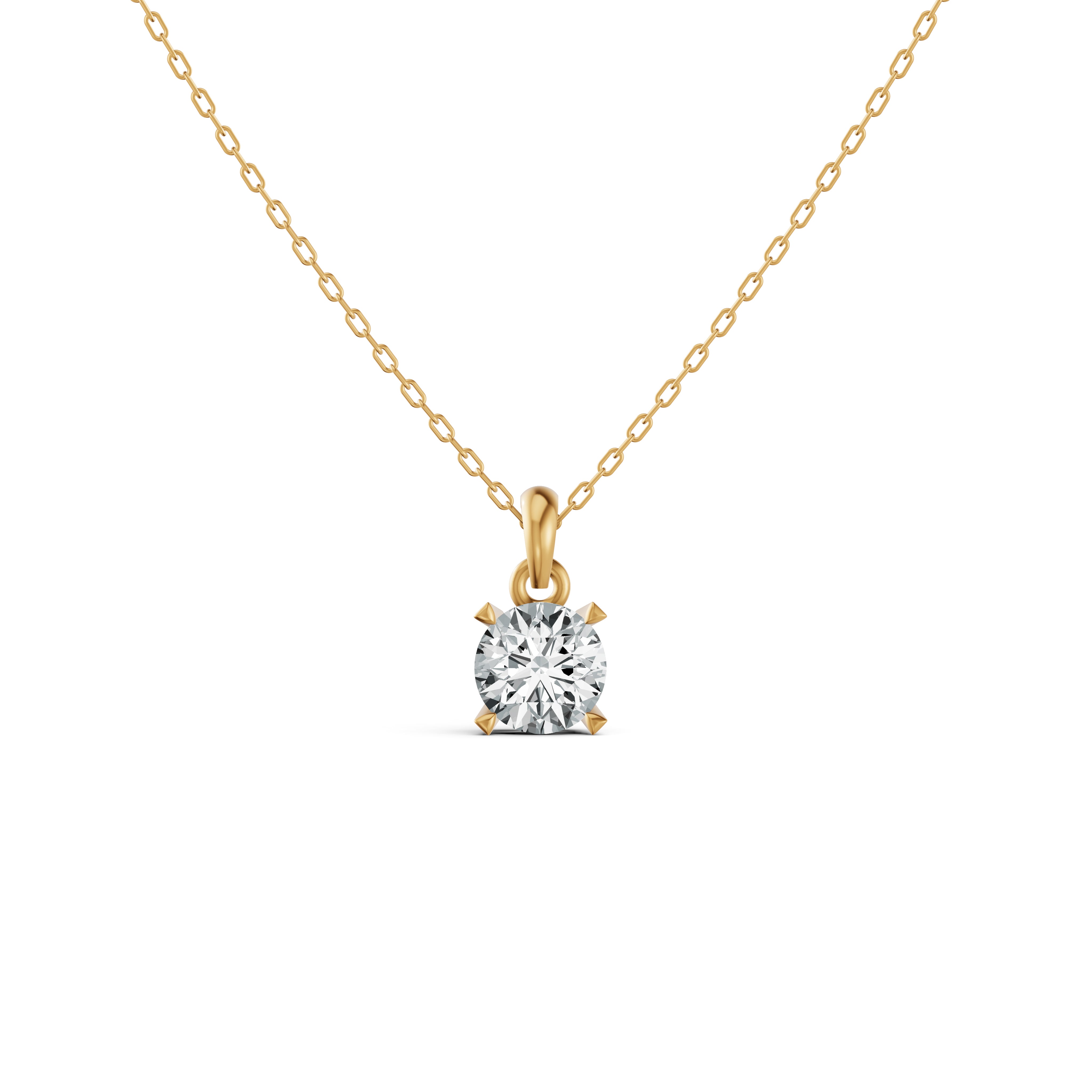 Sparkling Solo Solitaire Diamond Pendant