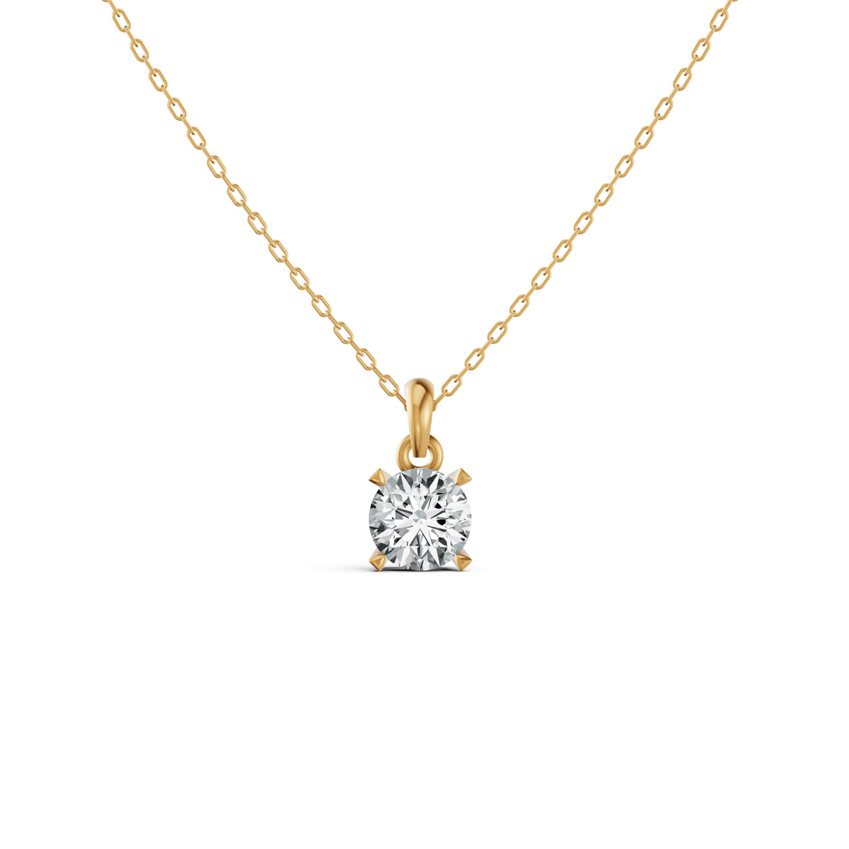 Sparkling Solo Solitaire Diamond Pendant