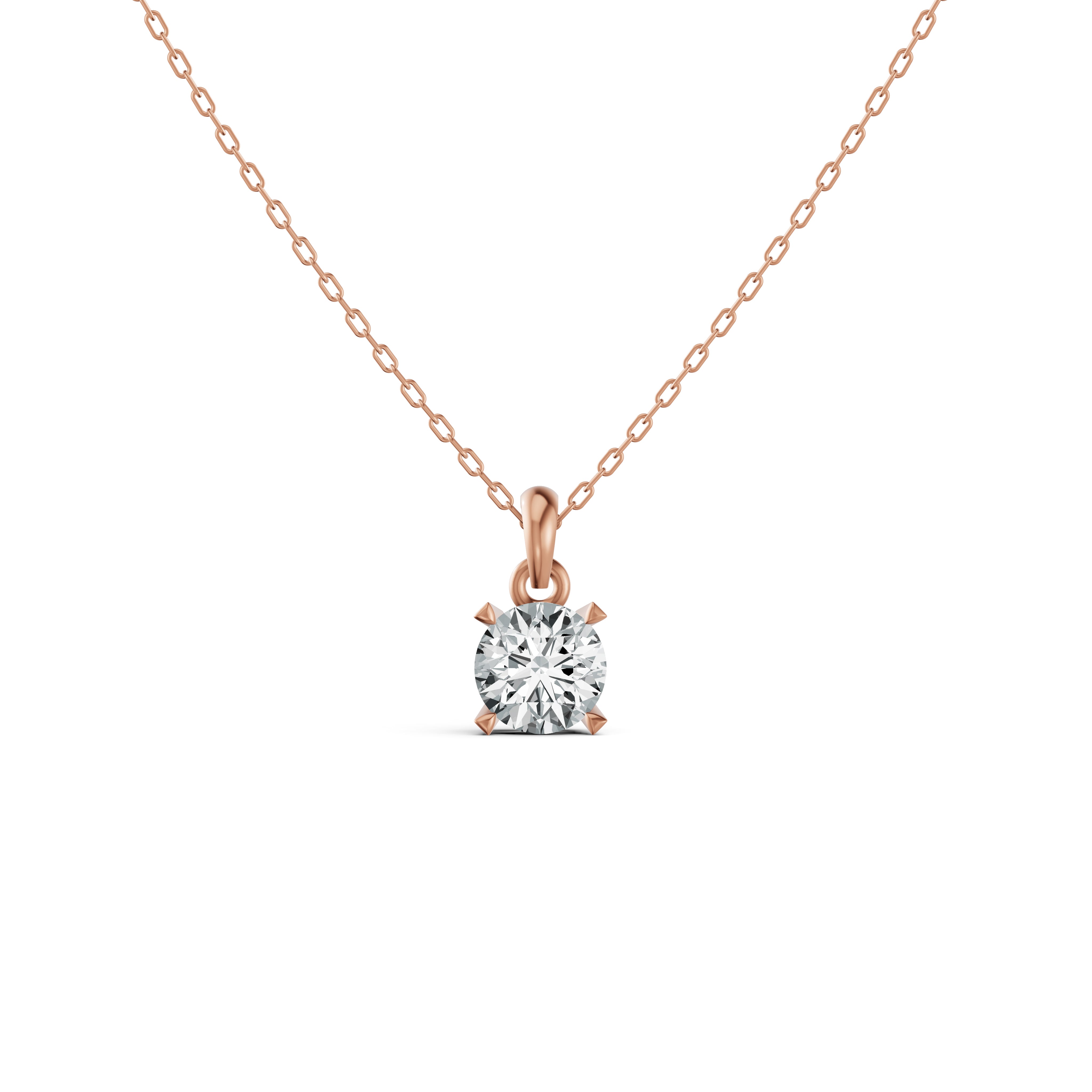 Sparkling Solo Solitaire Diamond Pendant