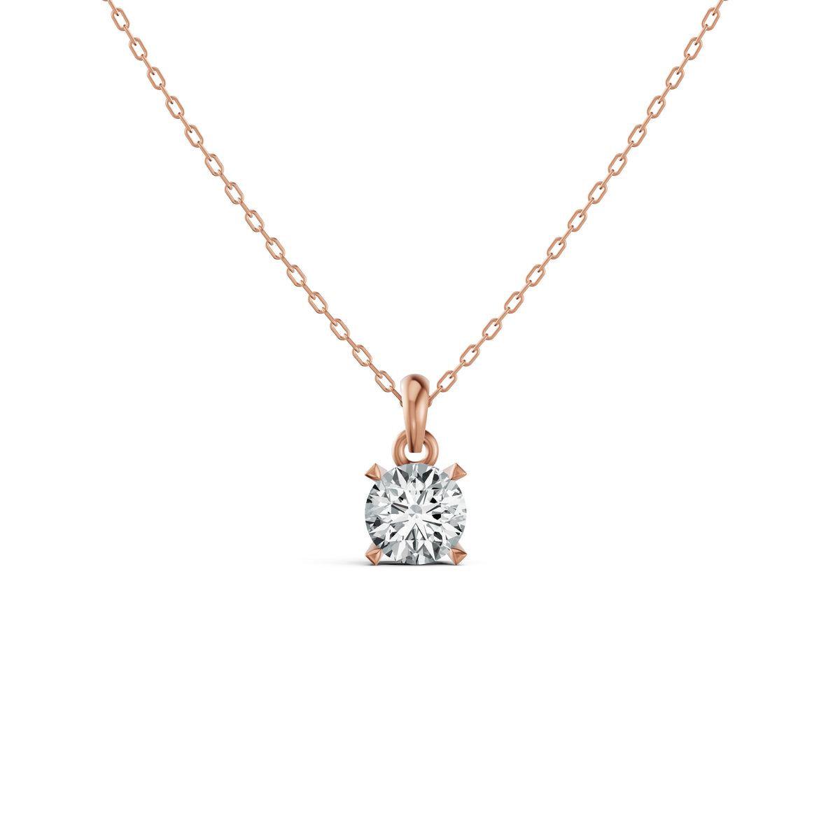Sparkling Solo Solitaire Diamond Pendant
