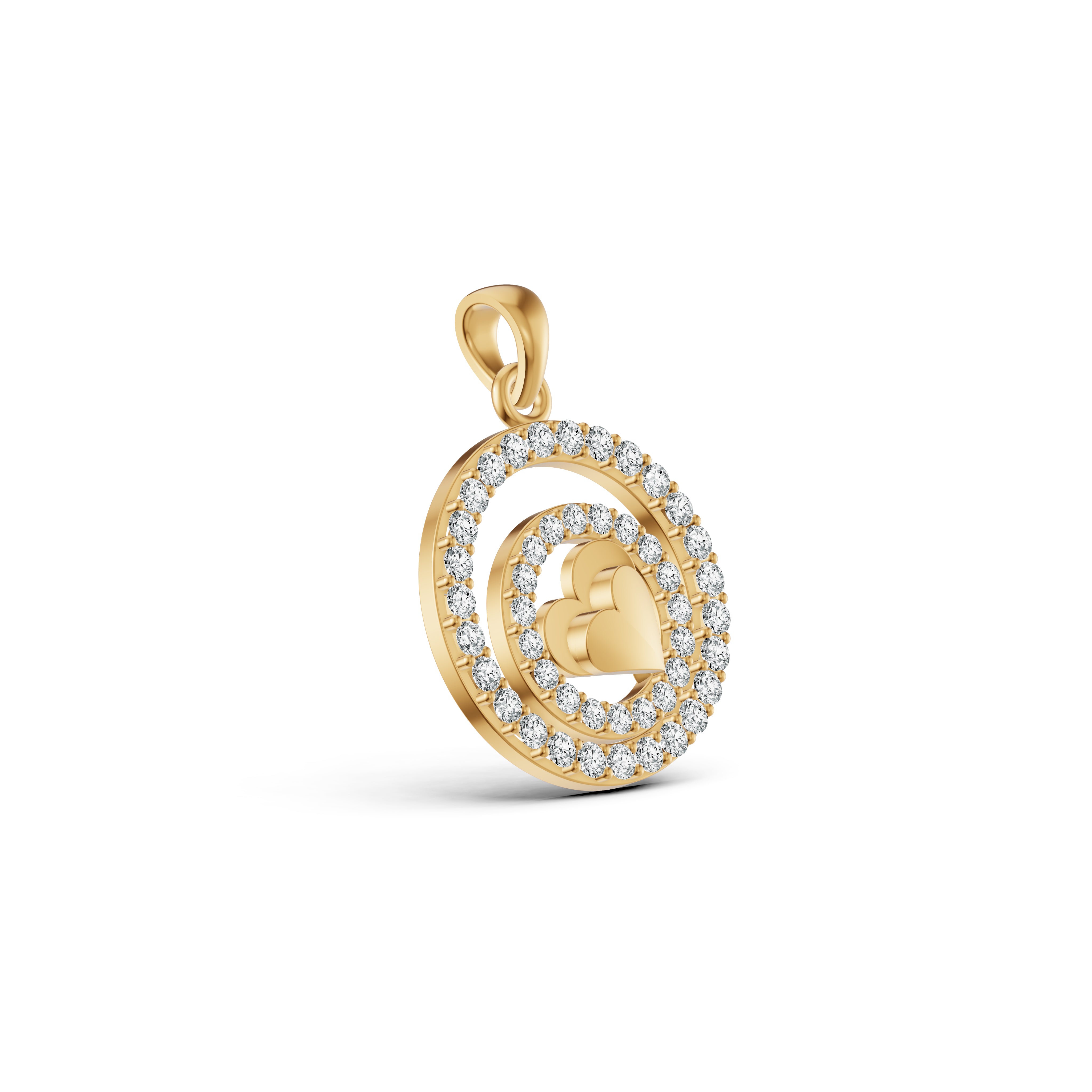 Encircled Heart Diamond Pendant