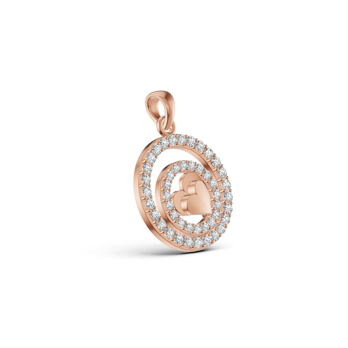 Encircled Heart Diamond Pendant