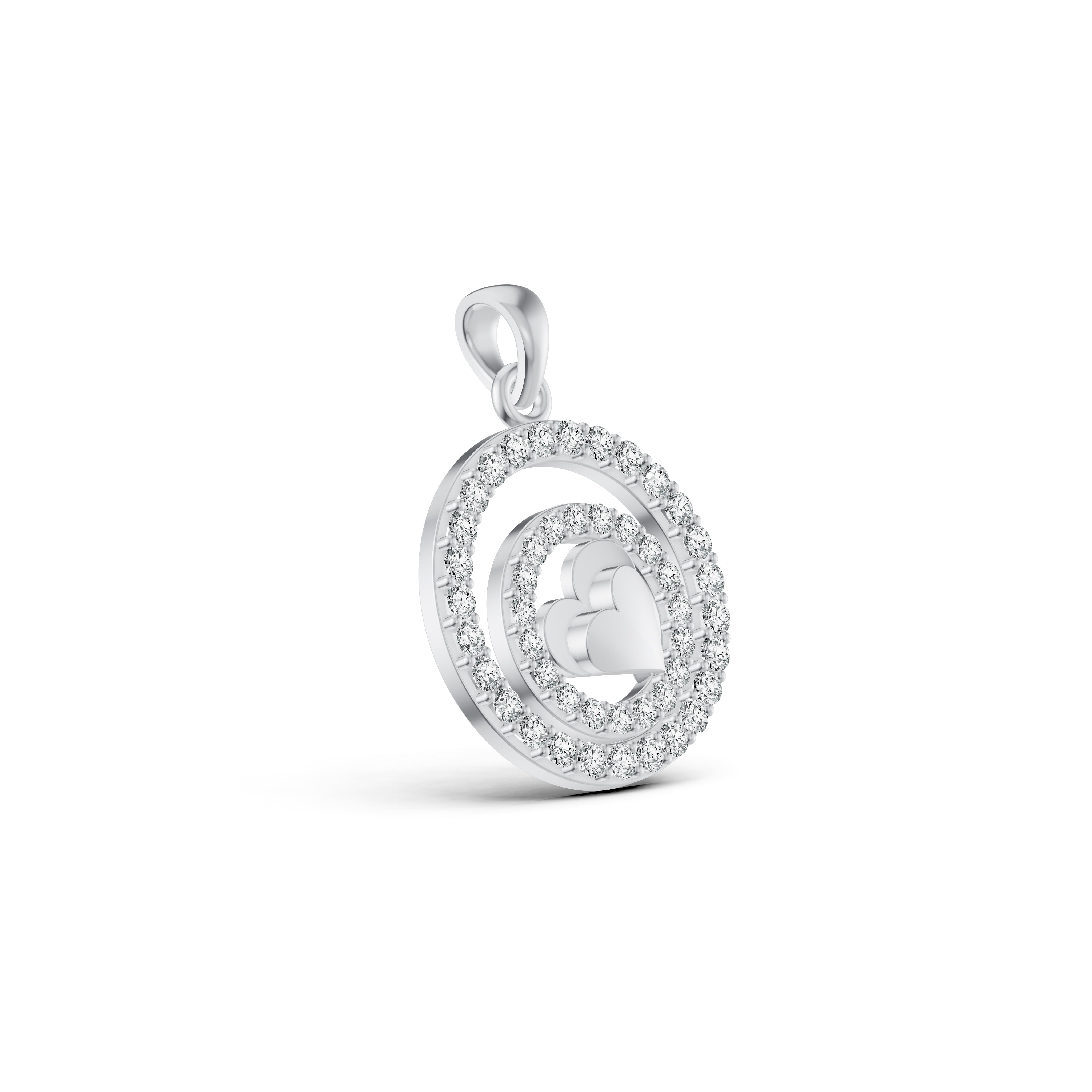 Encircled Heart Diamond Pendant