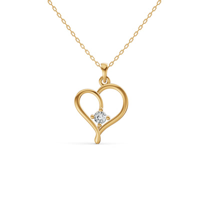 Delicate Heart Diamond Pendant