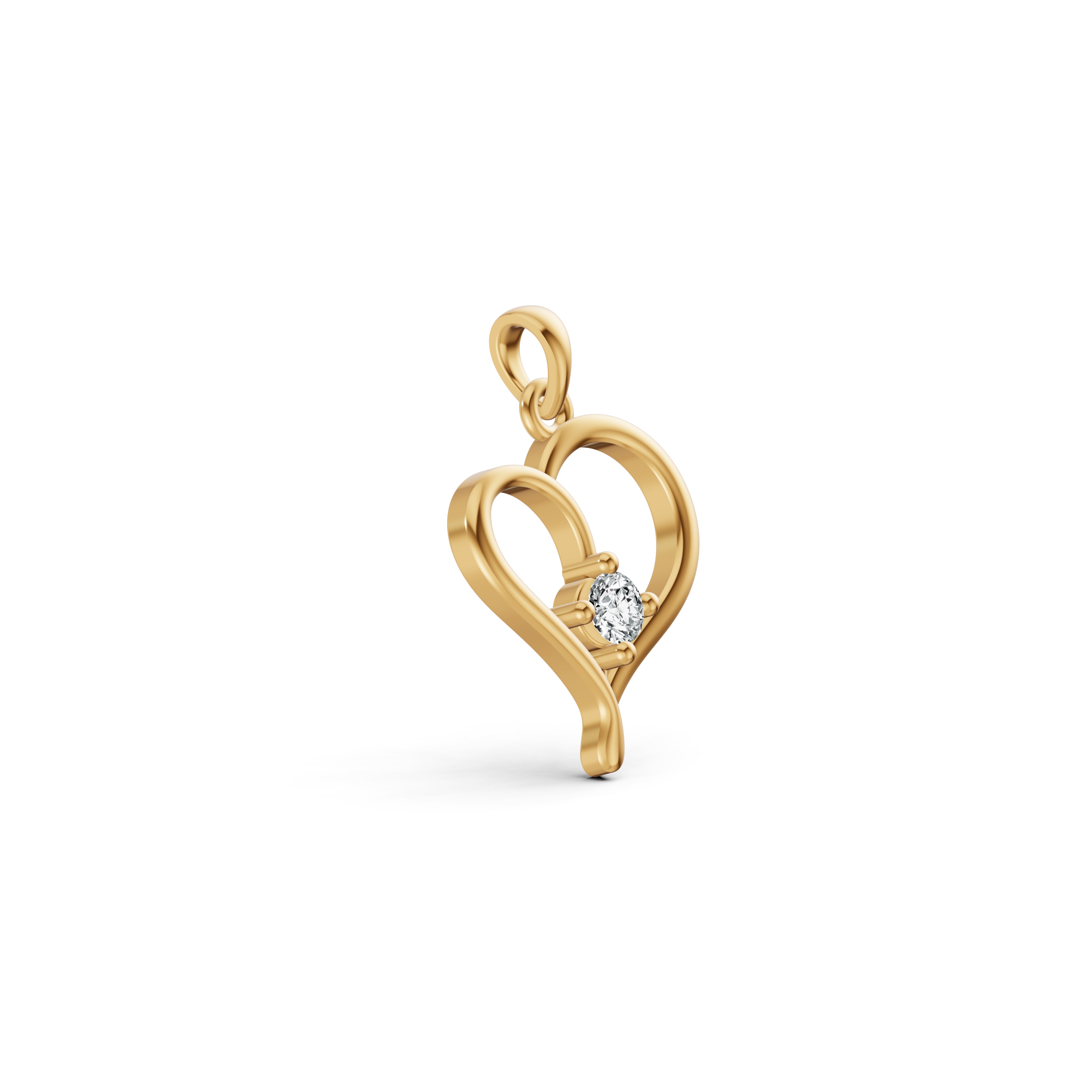 Delicate Heart Diamond Pendant