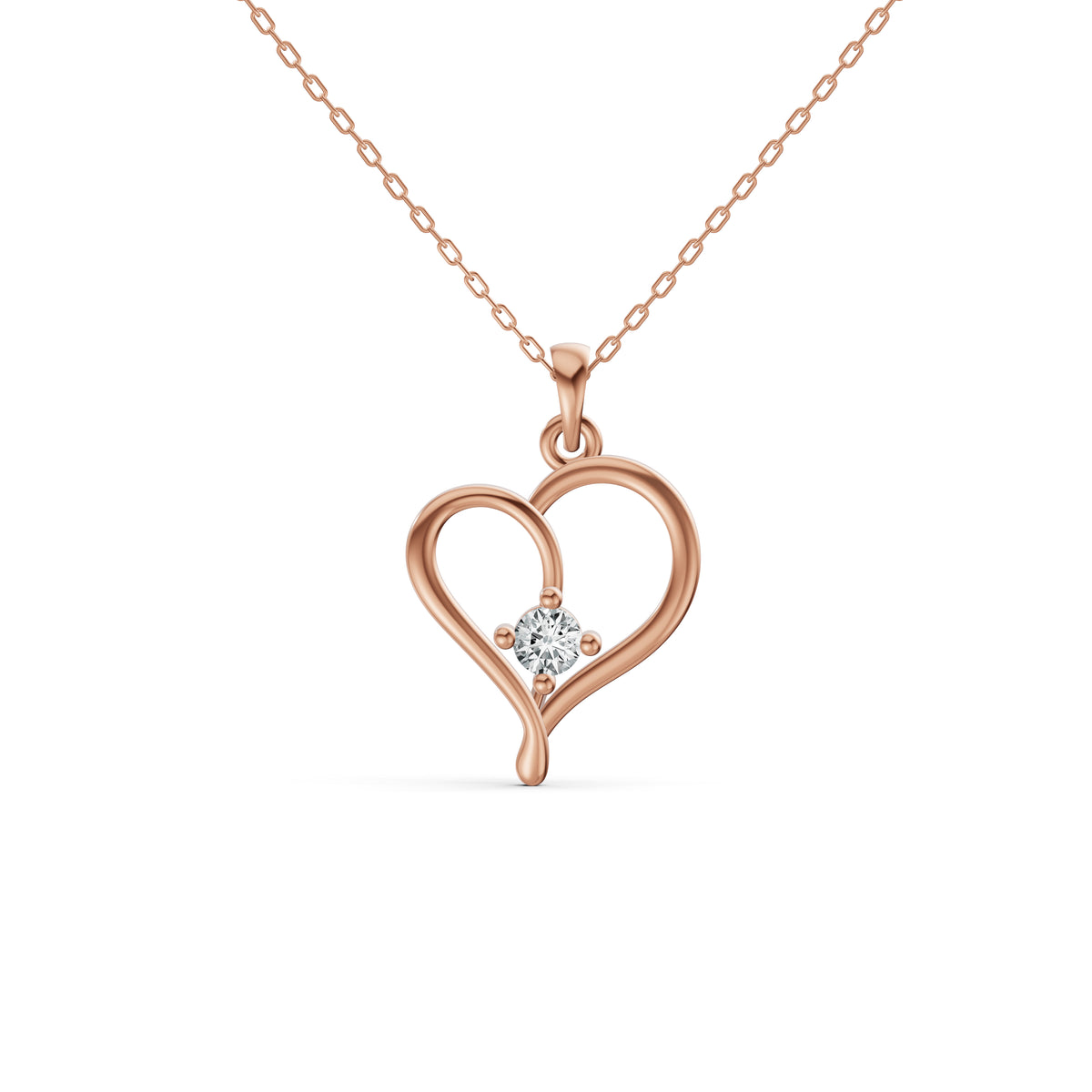 Delicate Heart Diamond Pendant