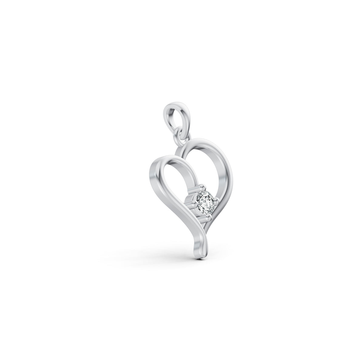 Delicate Heart Diamond Pendant