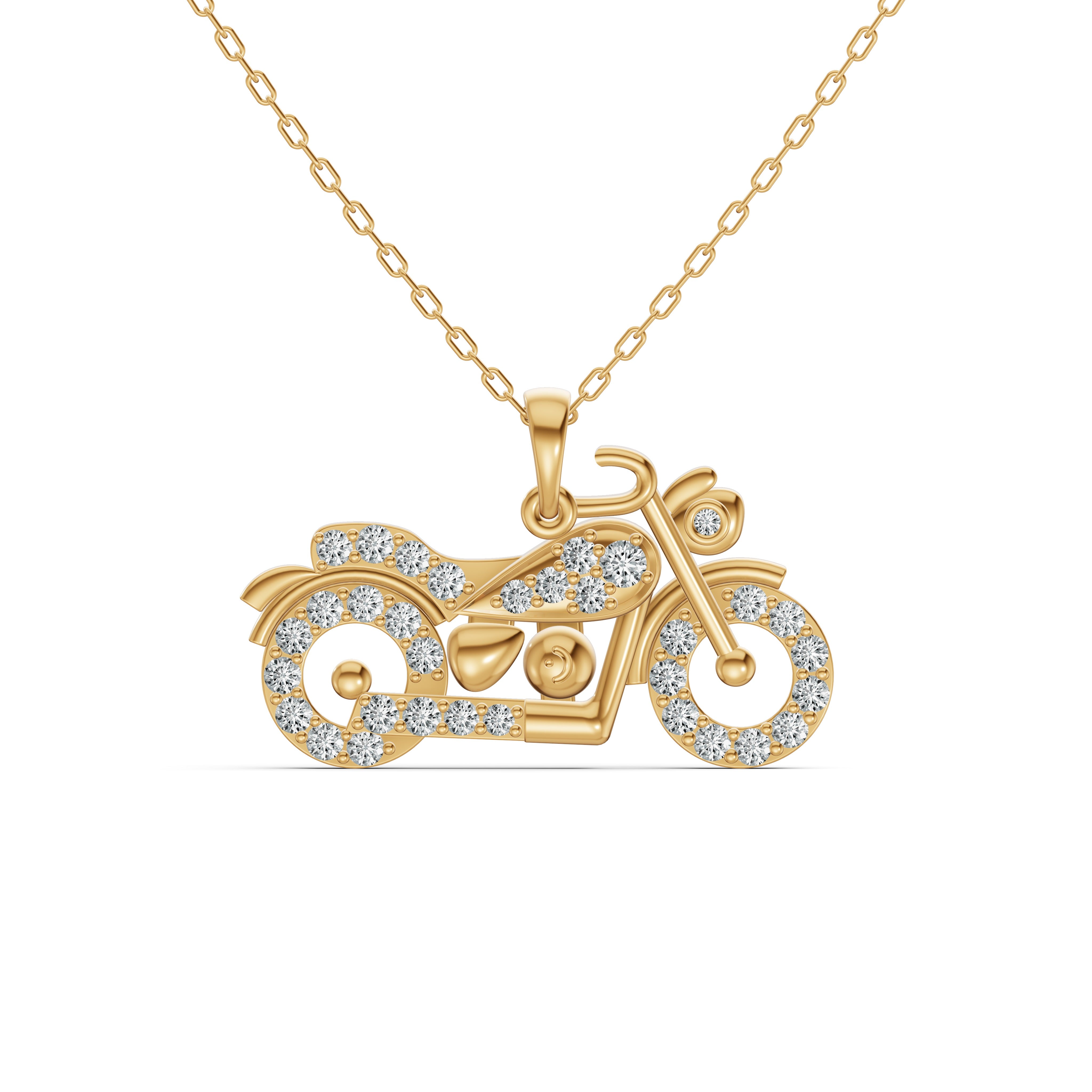 Biker Charm Diamond Pendant