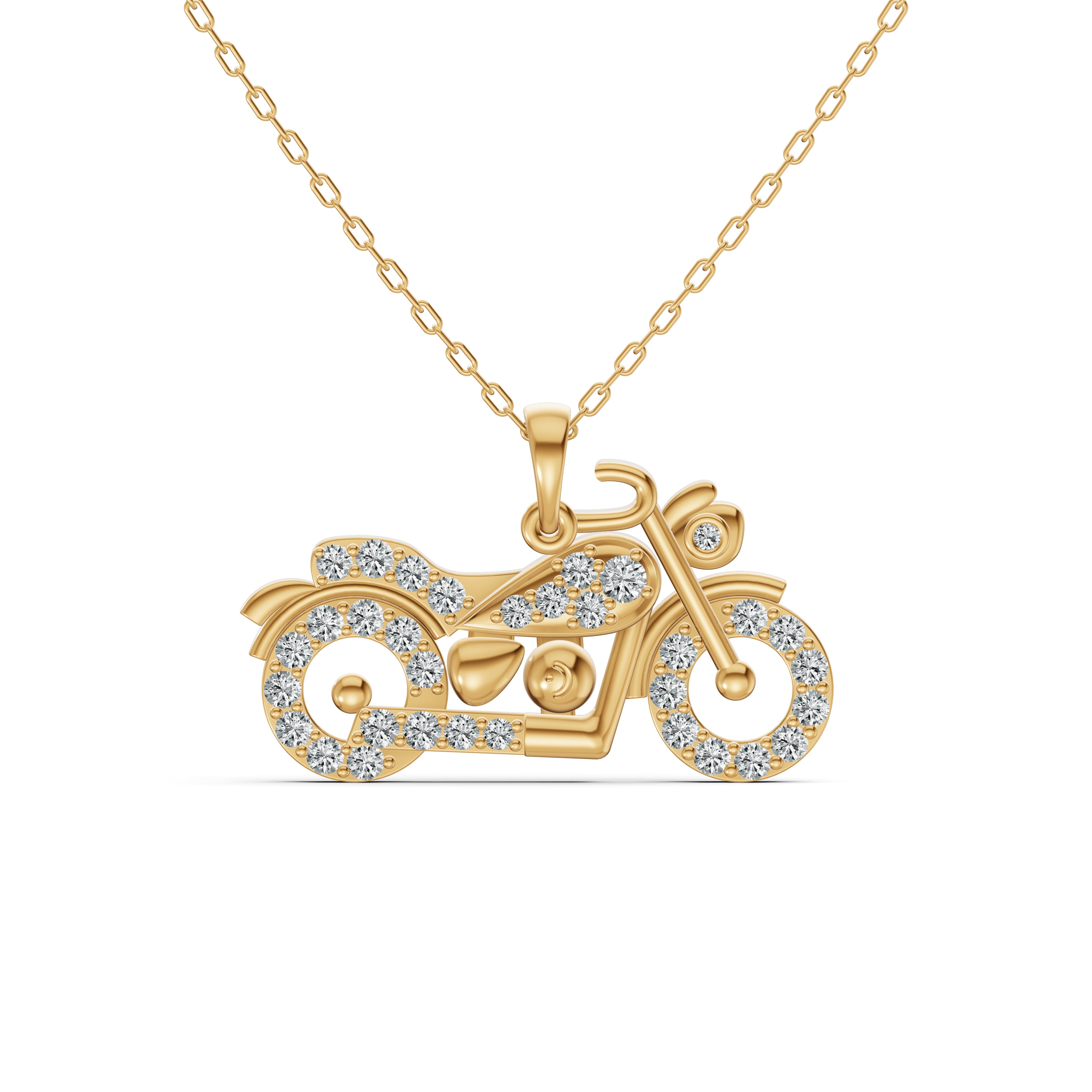 Biker Charm Diamond Pendant