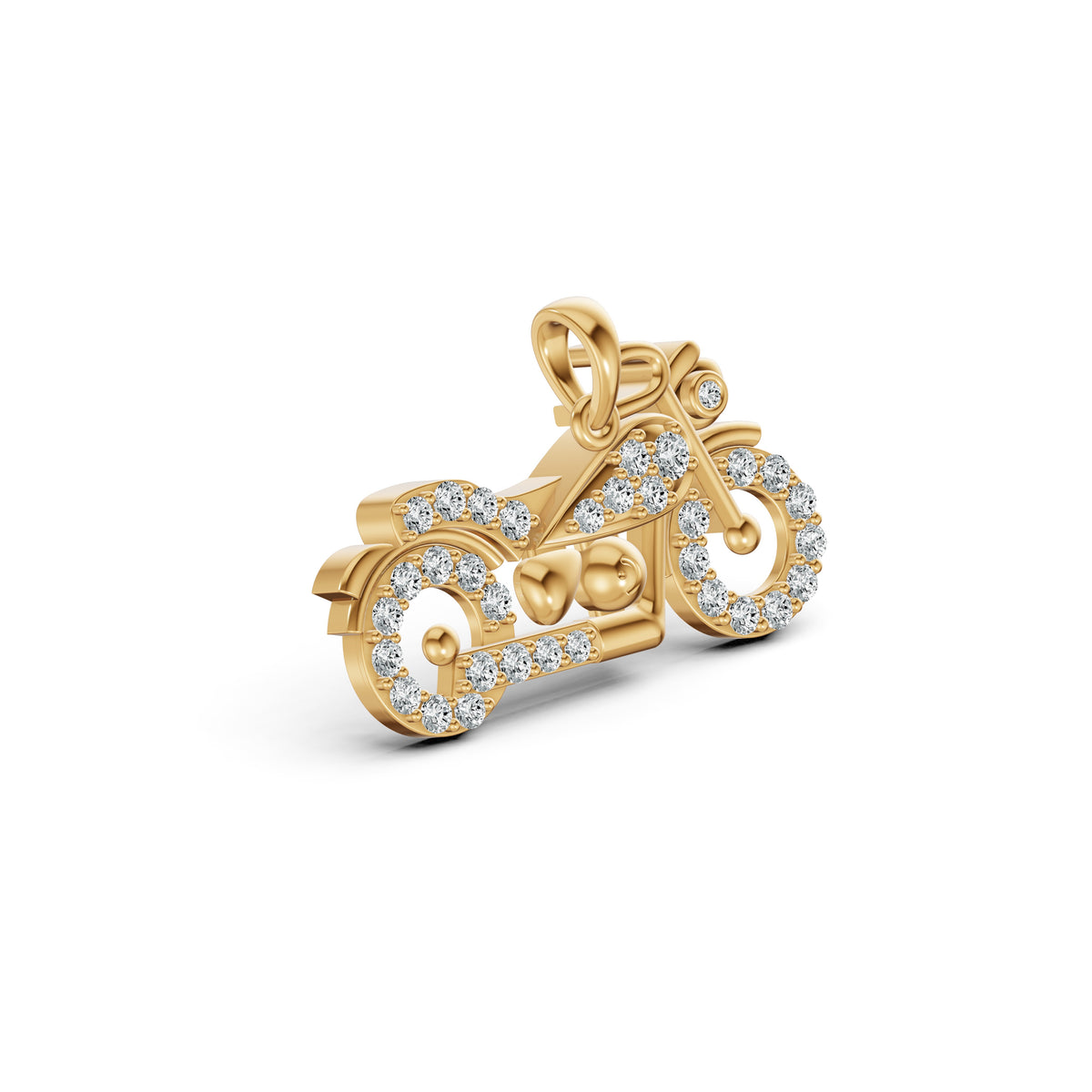 Biker Charm Diamond Pendant