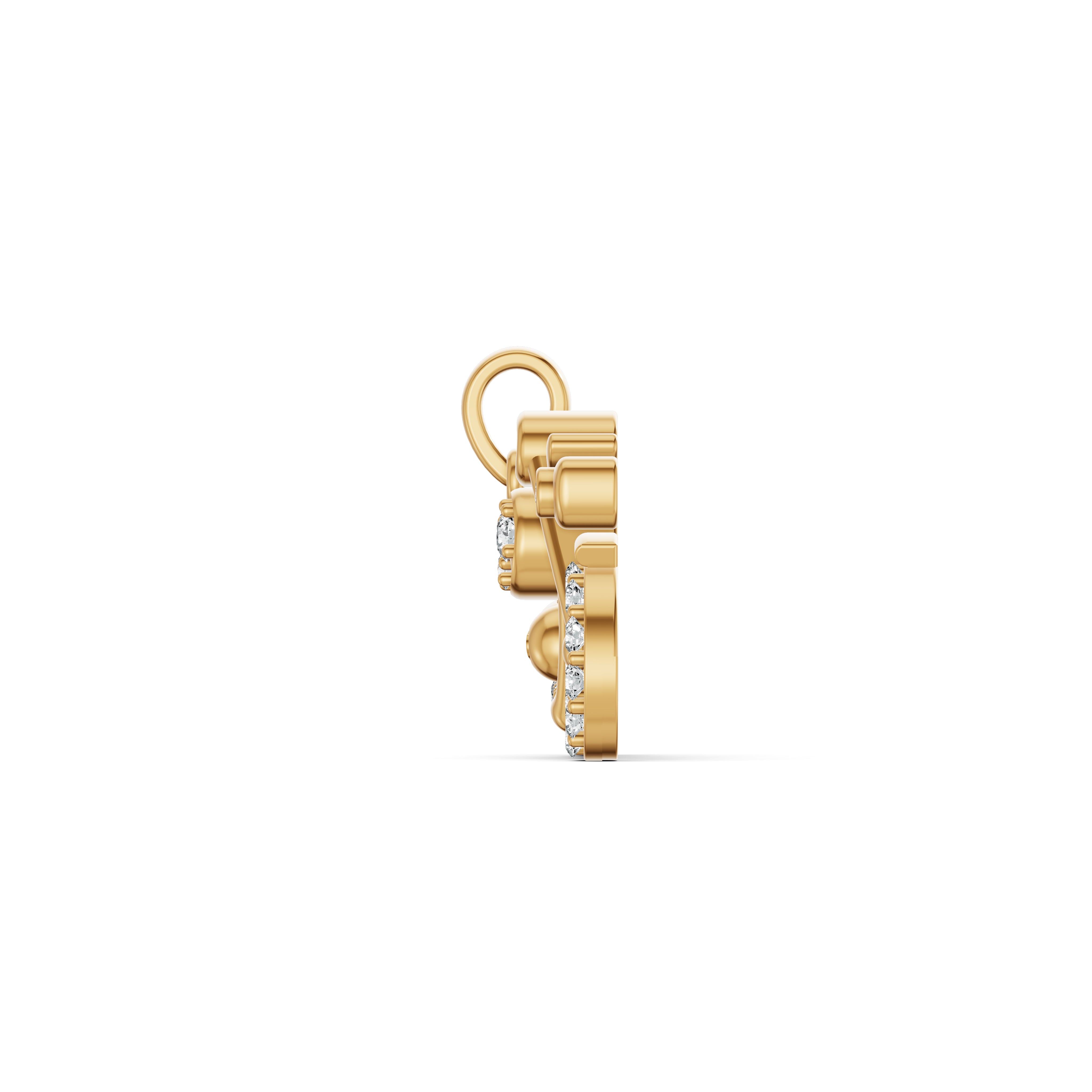 Biker Charm Diamond Pendant