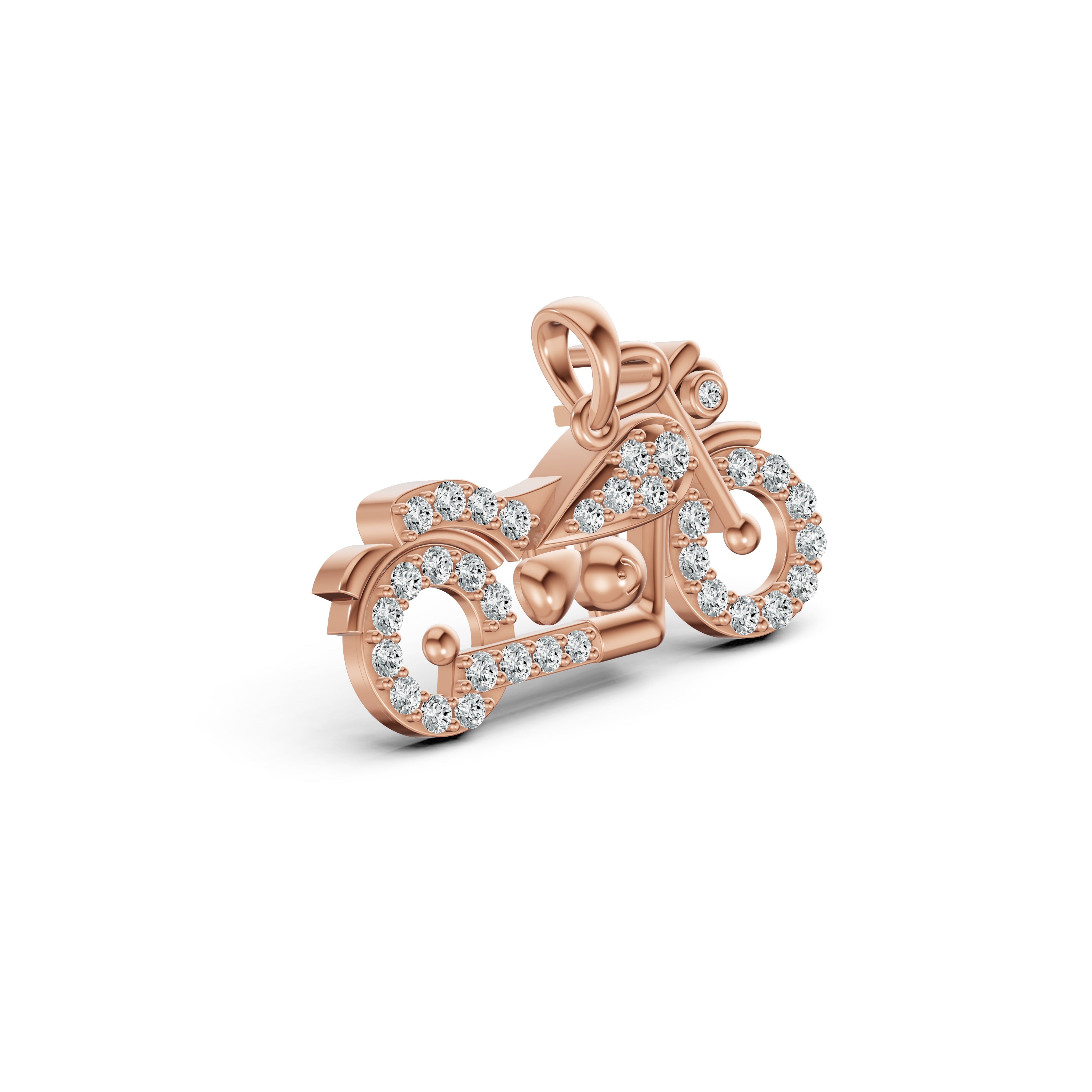 Biker Charm Diamond Pendant