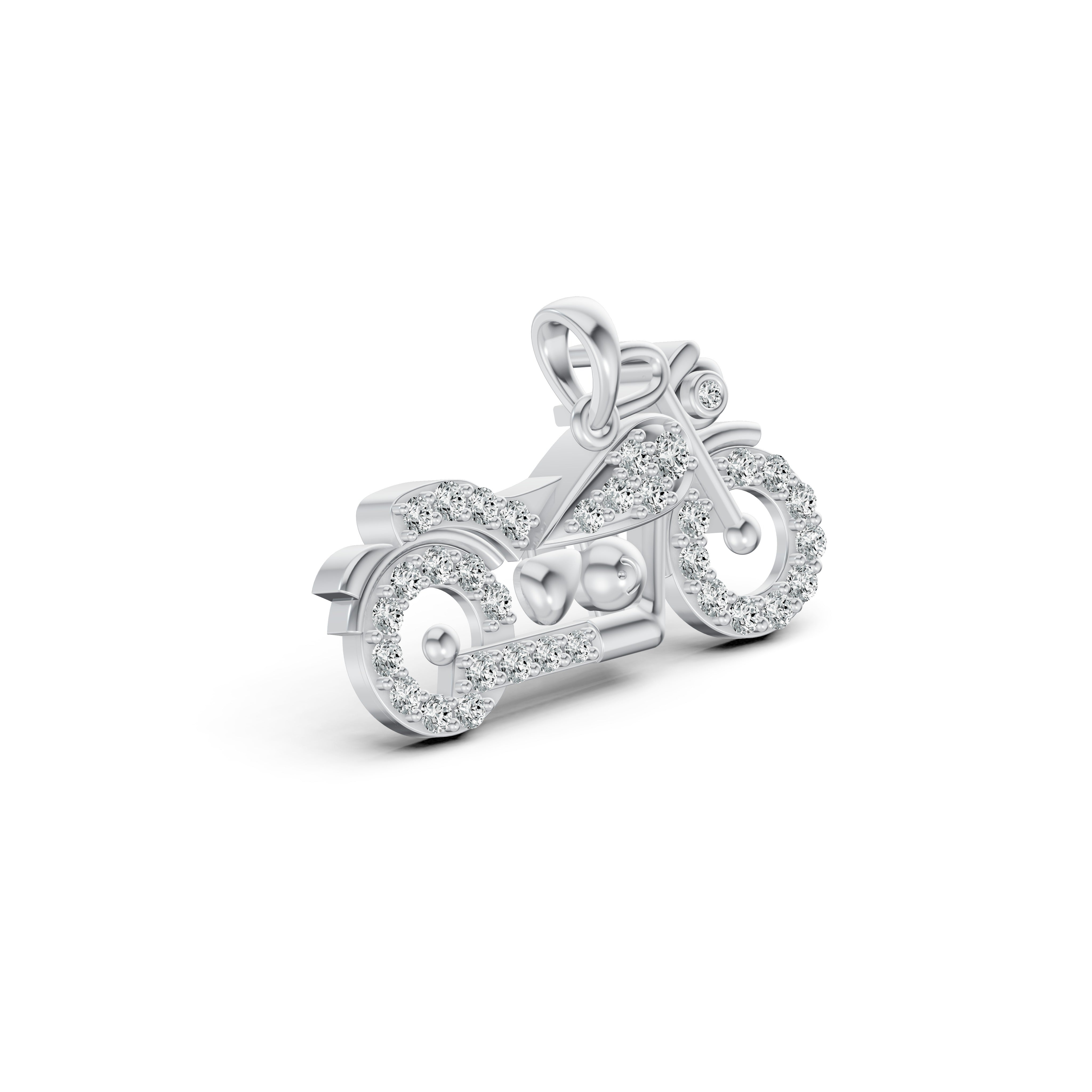 Biker Charm Diamond Pendant