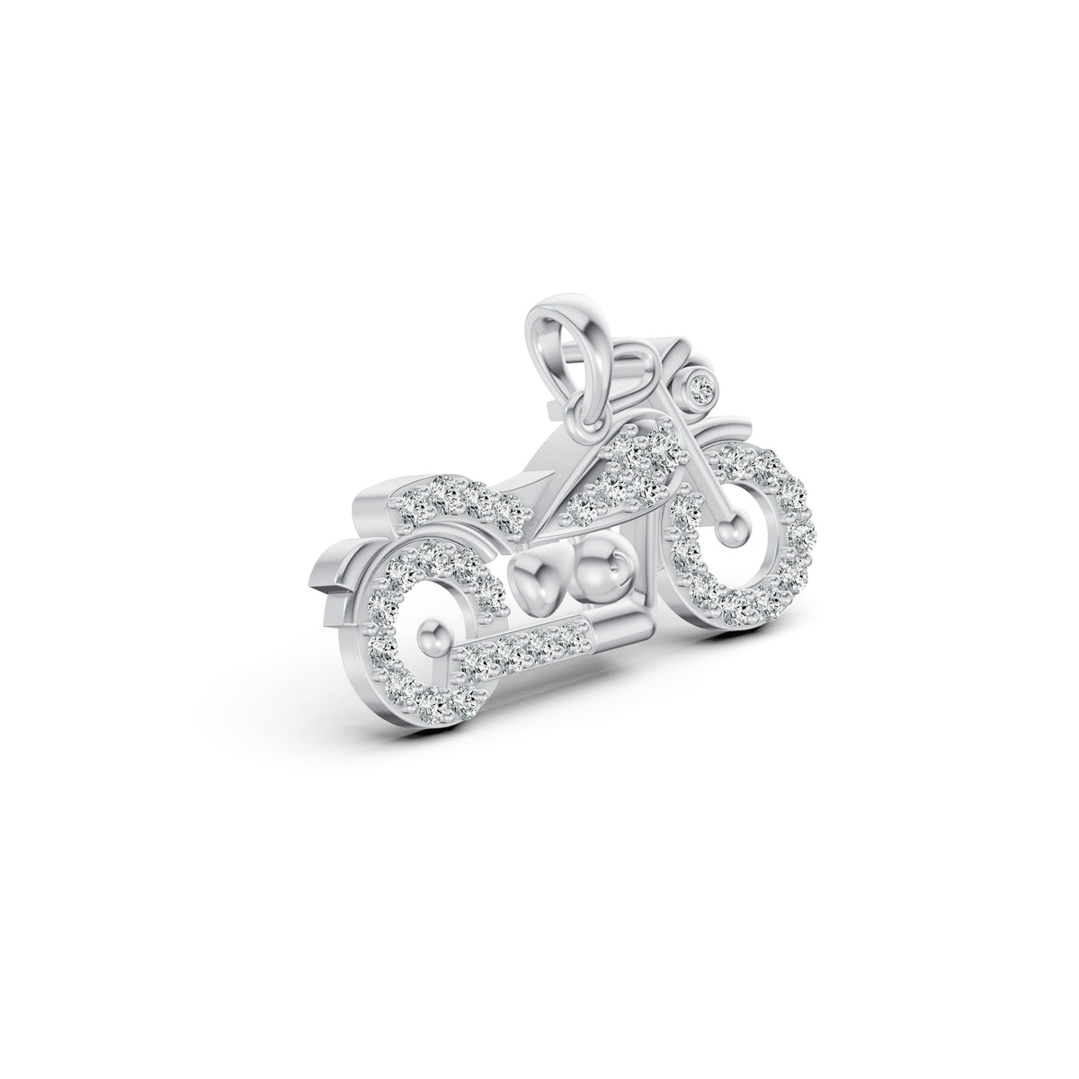 Biker Charm Diamond Pendant