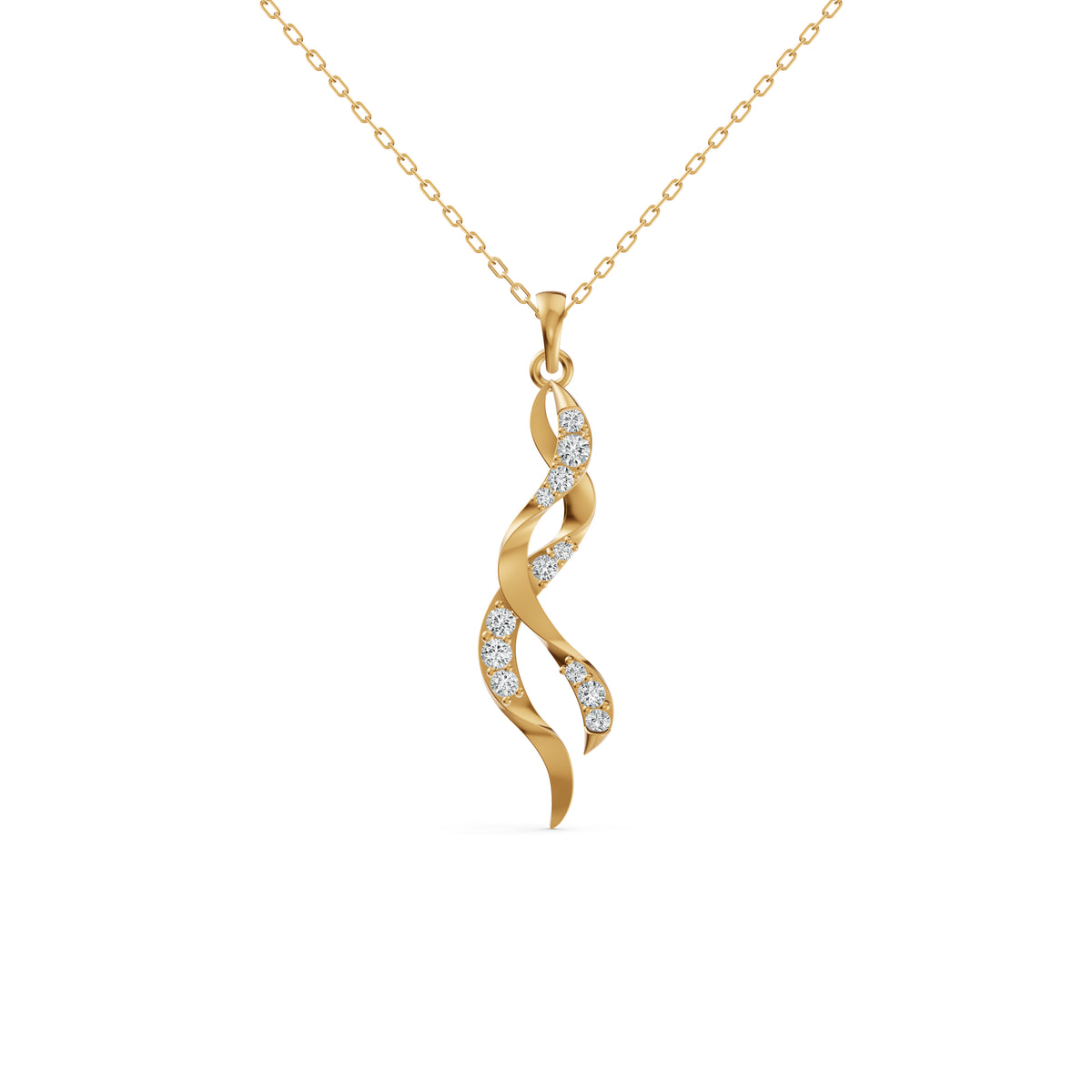 Twisted Grace Diamond Pendant