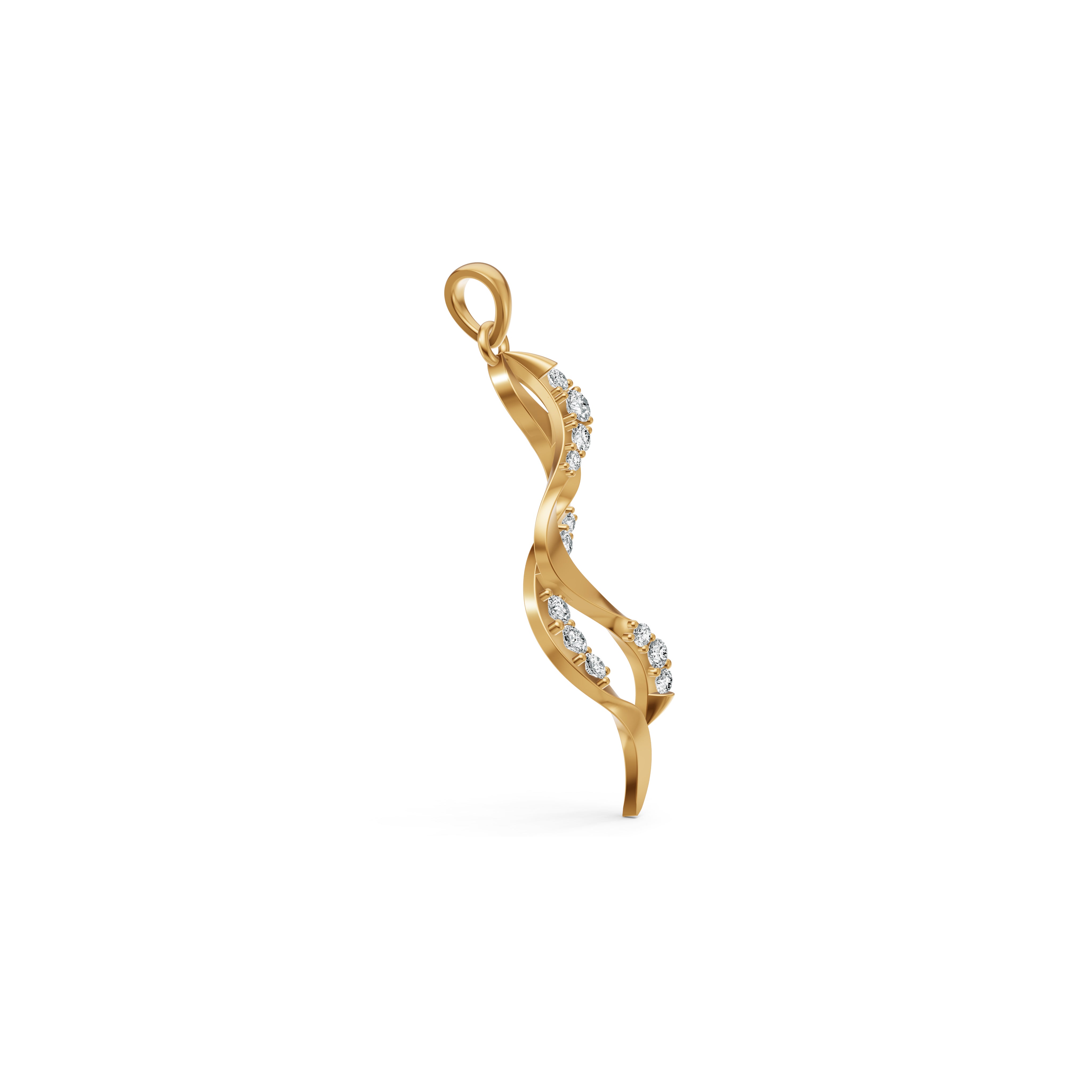 Twisted Grace Diamond Pendant