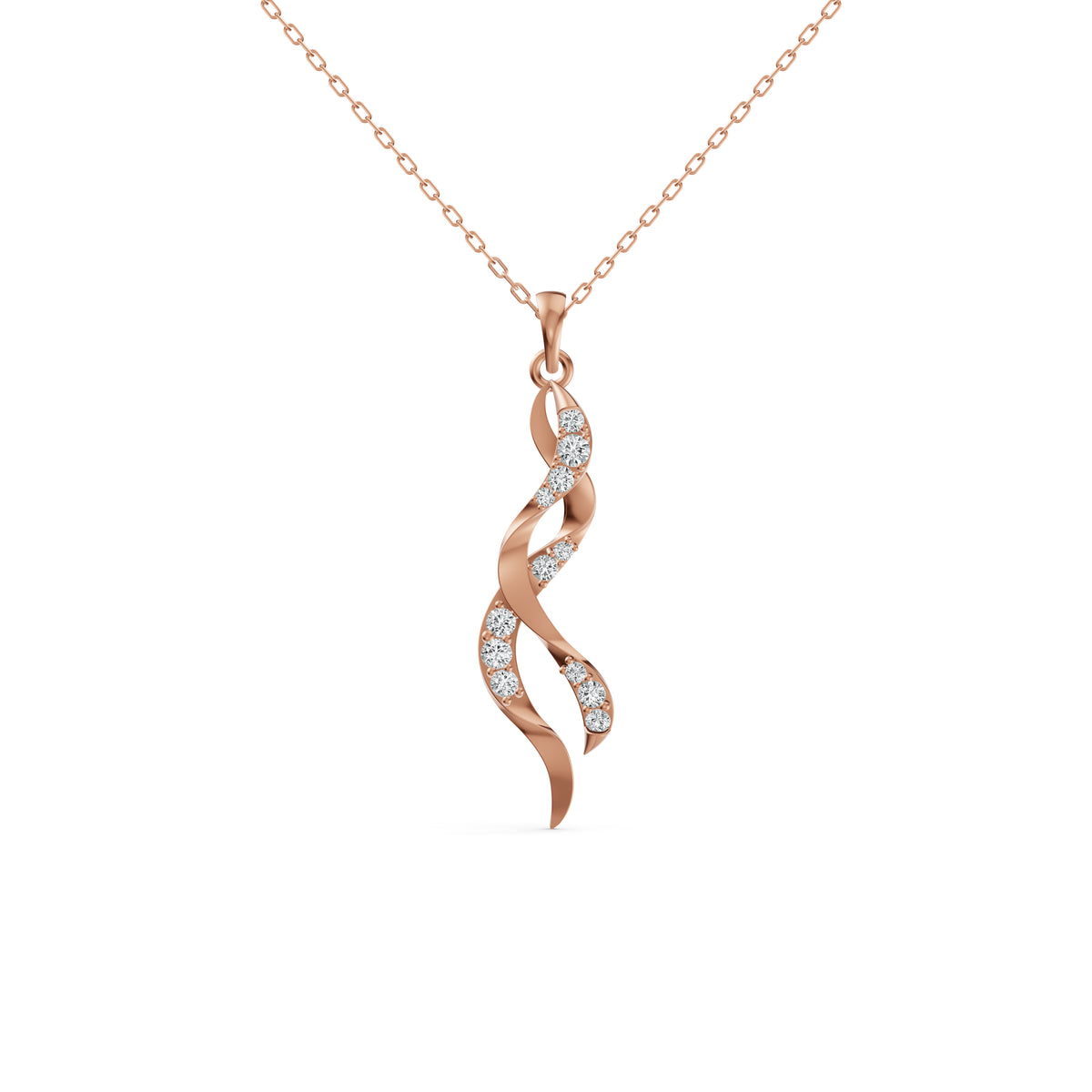 Twisted Grace Diamond Pendant