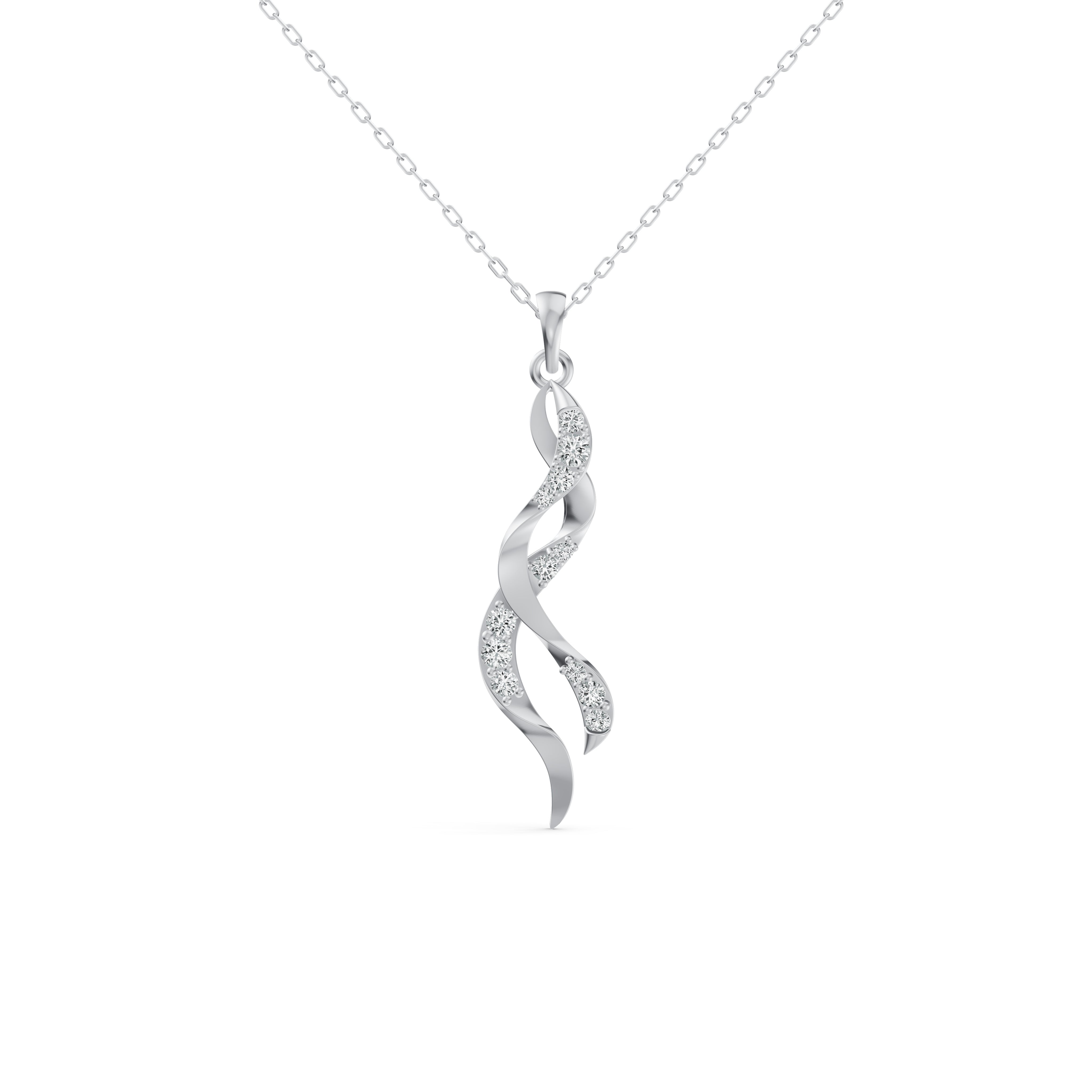 Twisted Grace Diamond Pendant