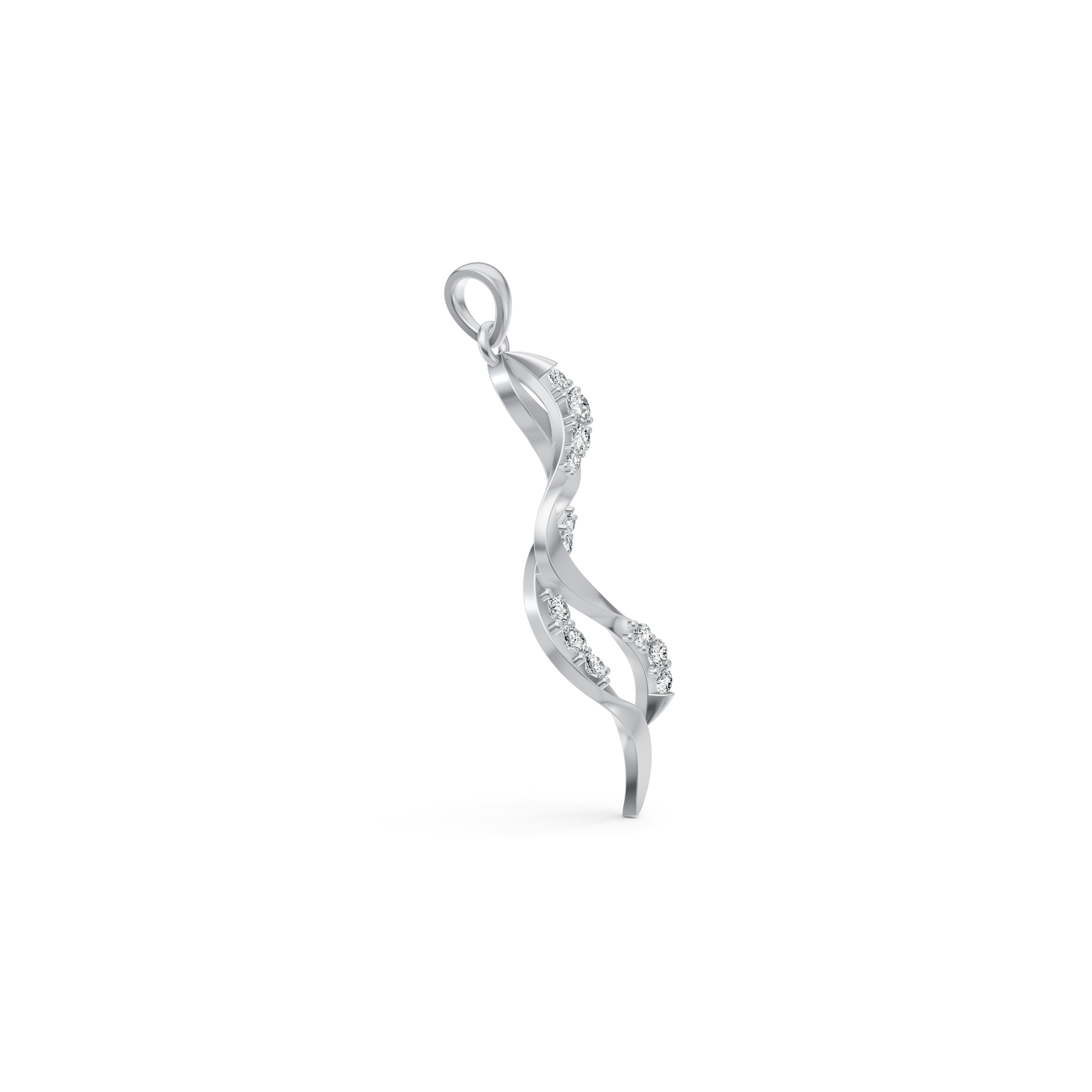 Twisted Grace Diamond Pendant