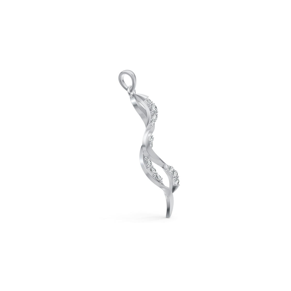 Twisted Grace Diamond Pendant