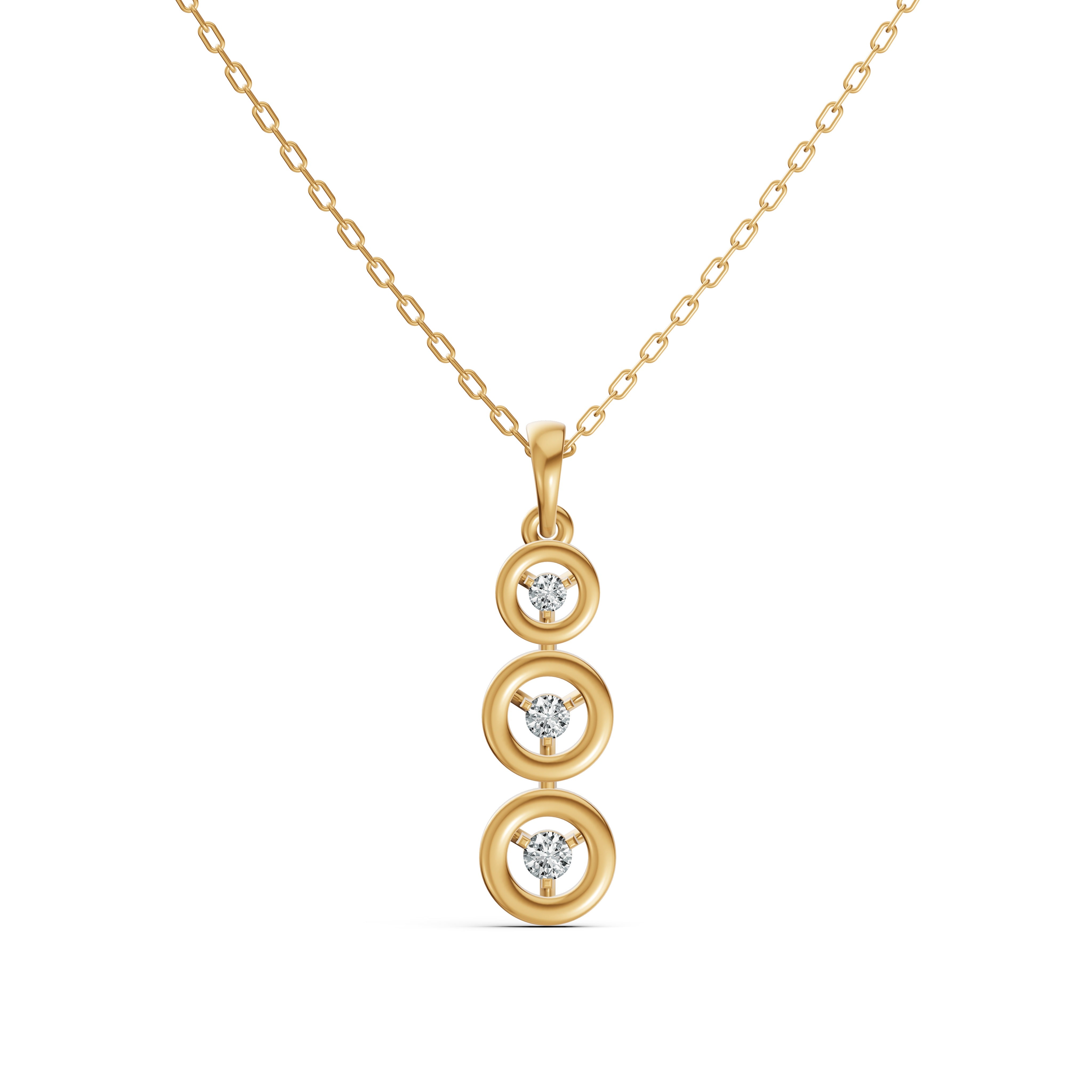 Three Stone Graduated Diamond Pendant