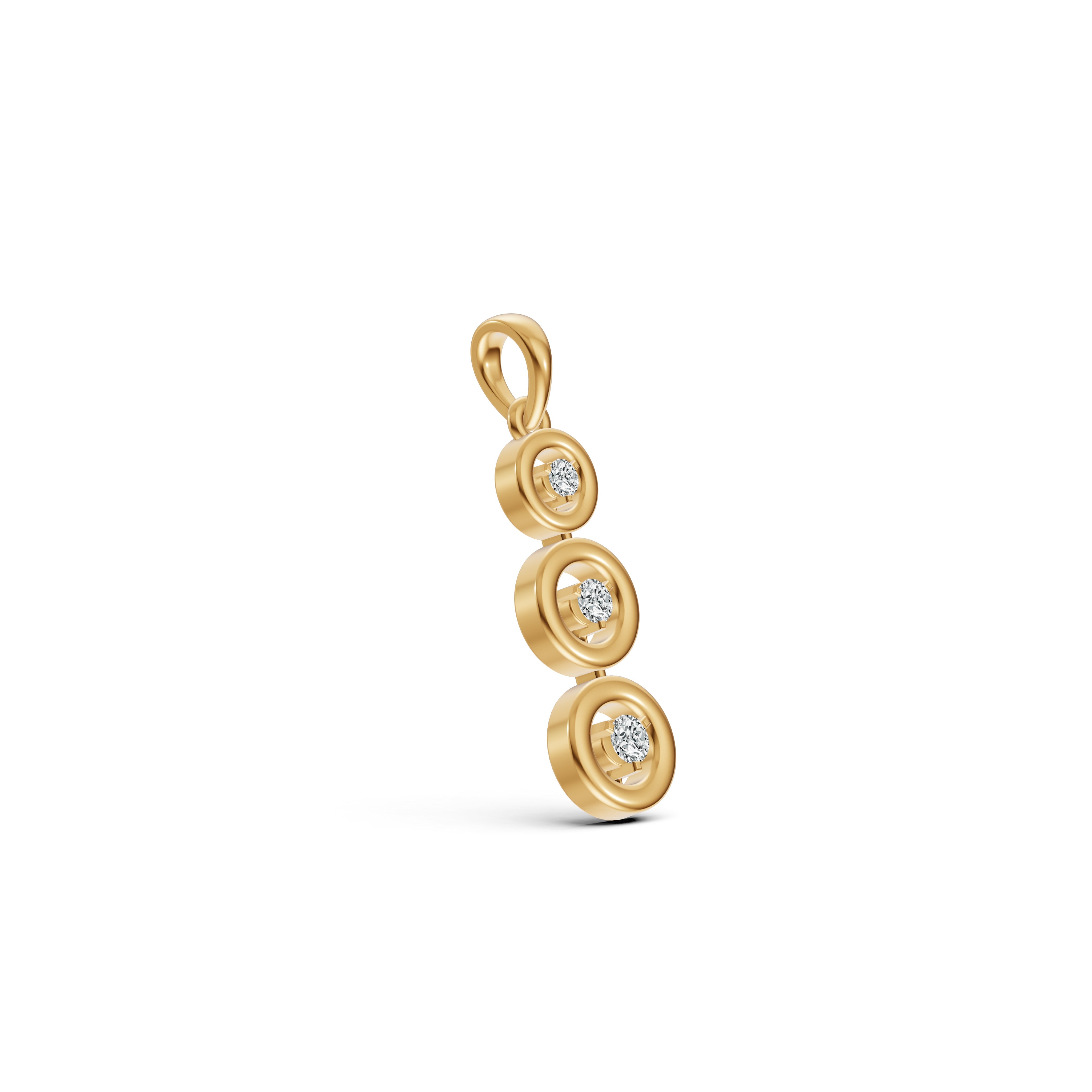 Three Stone Graduated Diamond Pendant