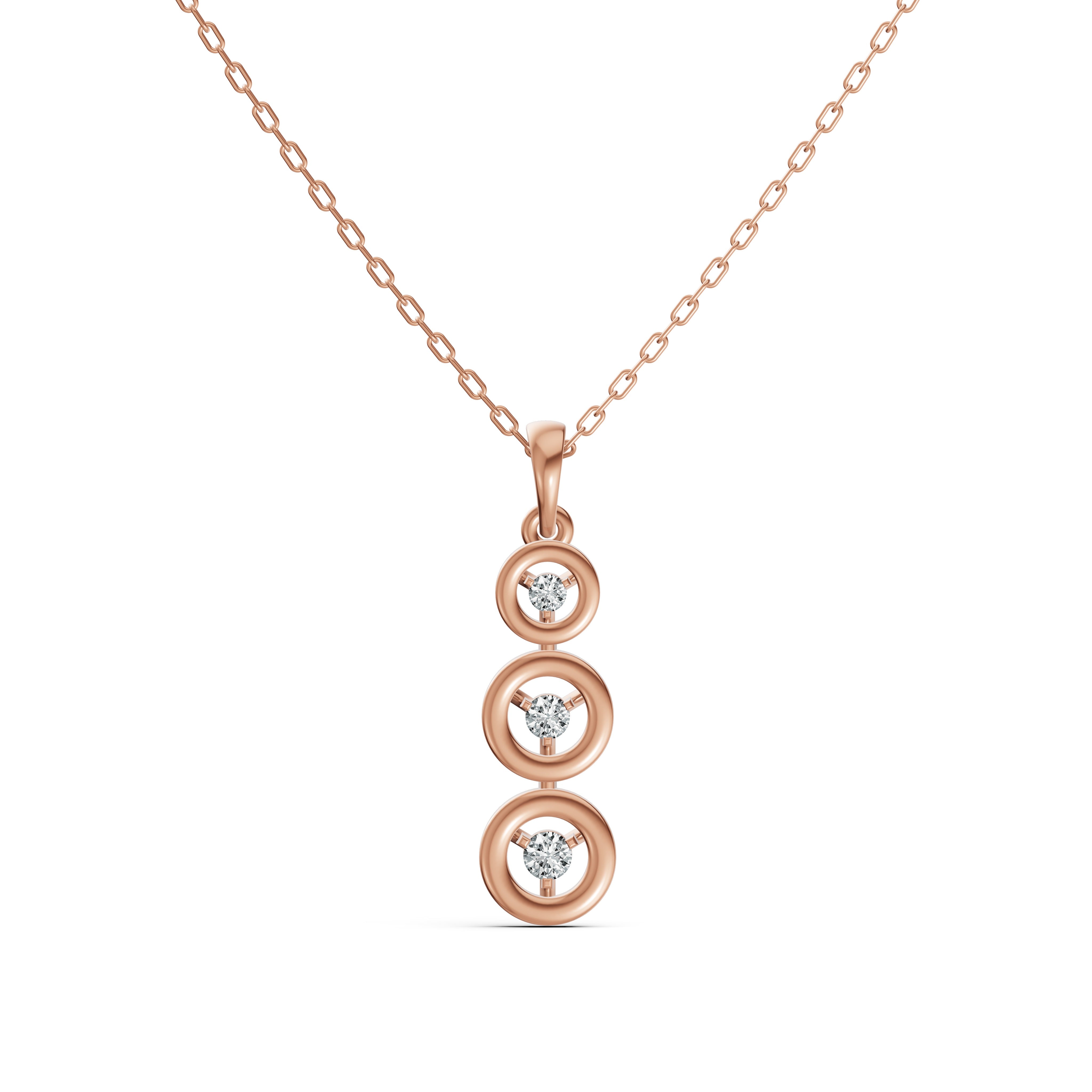 Three Stone Graduated Diamond Pendant