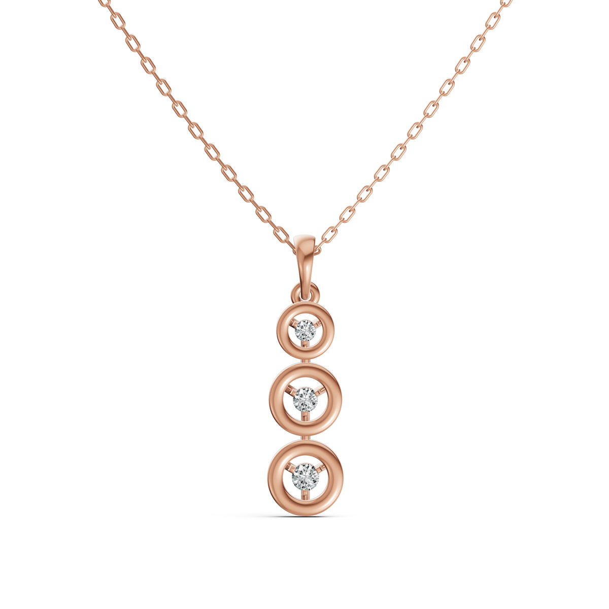Three Stone Graduated Diamond Pendant