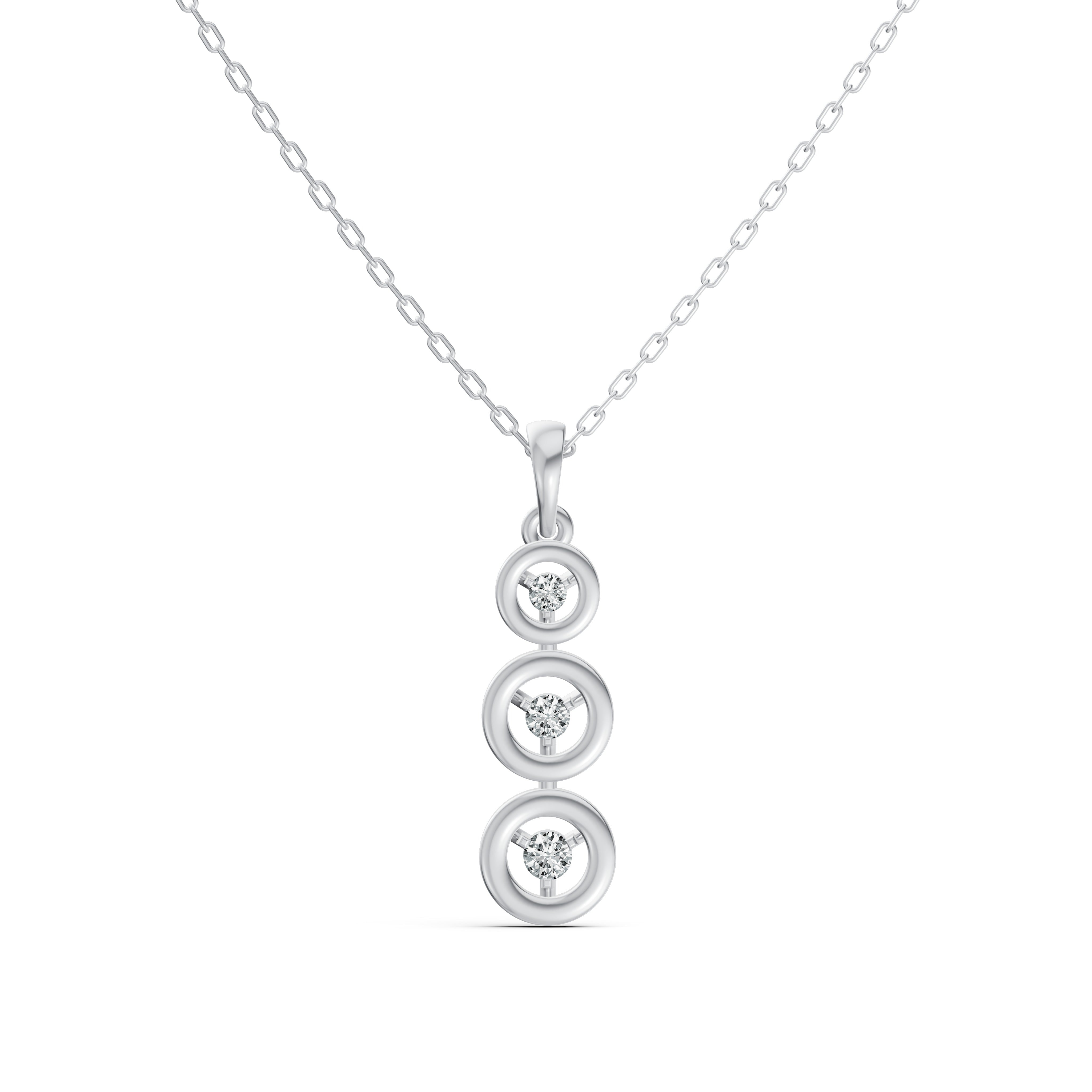 Three Stone Graduated Diamond Pendant