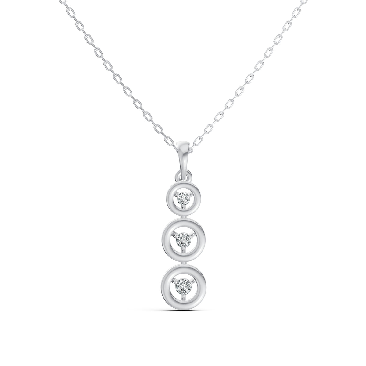Three Stone Graduated Diamond Pendant