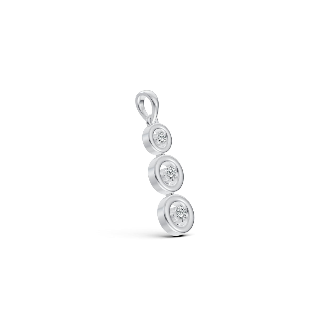Three Stone Graduated Diamond Pendant