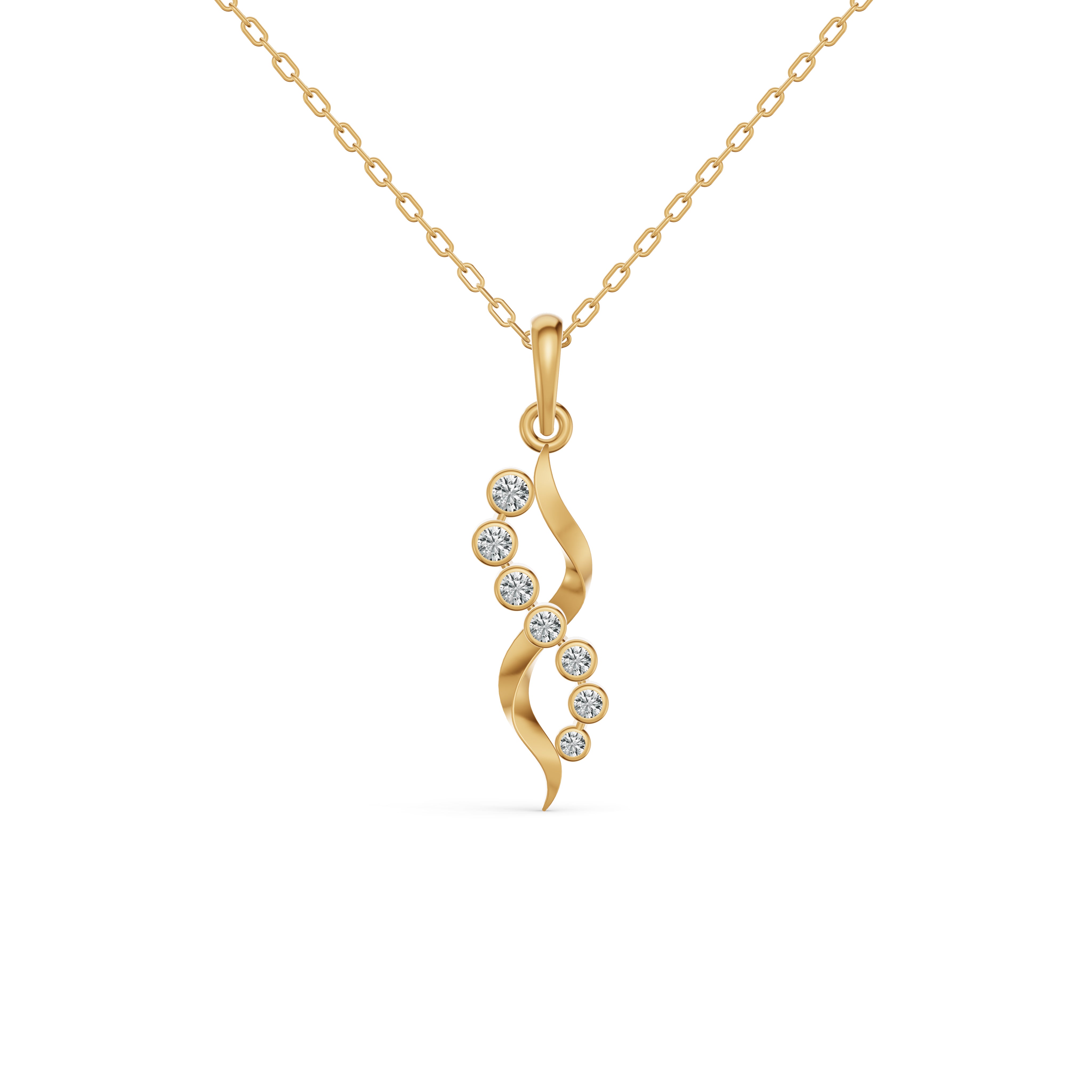 Half-sparkle Infinity Diamond Pendant