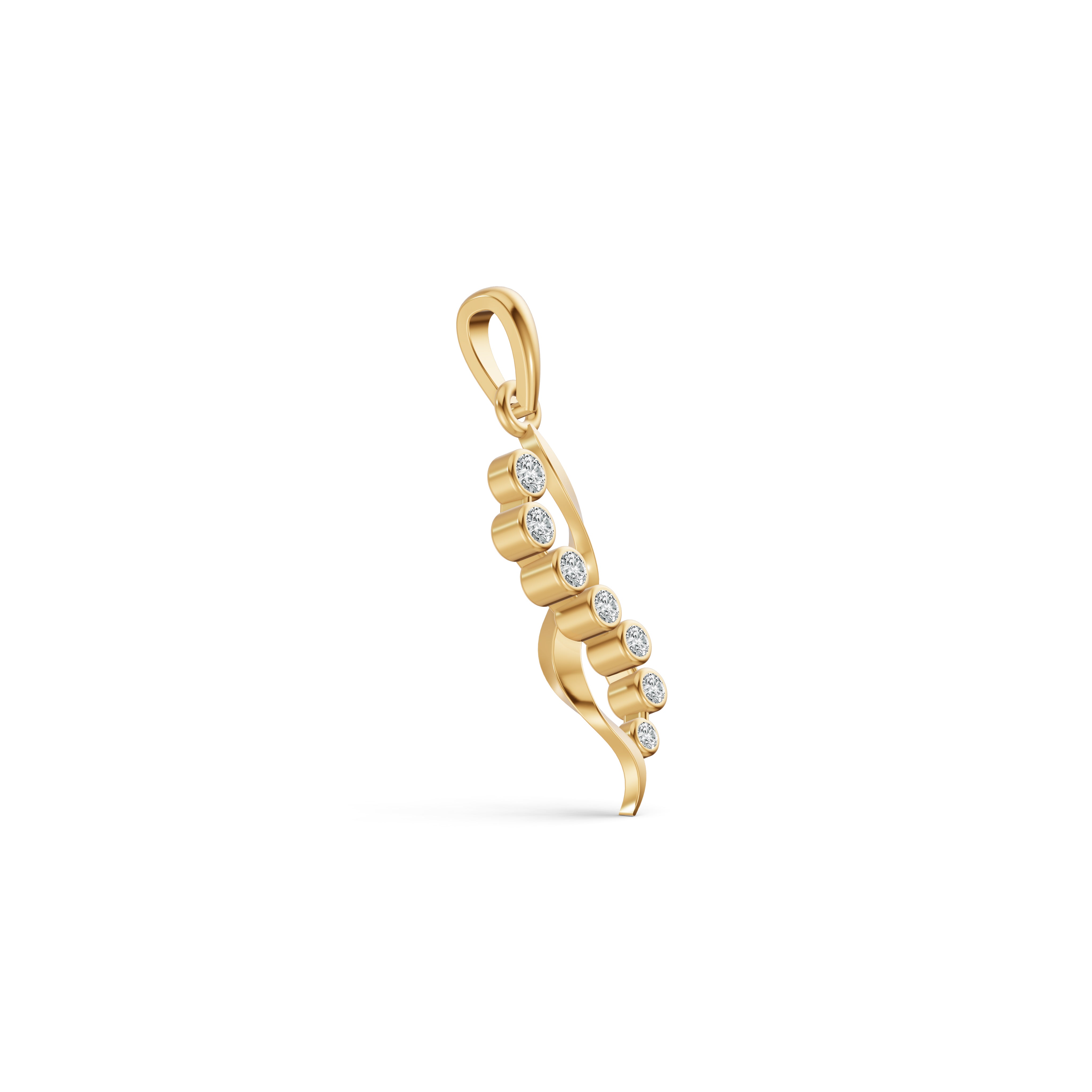 Half-sparkle Infinity Diamond Pendant