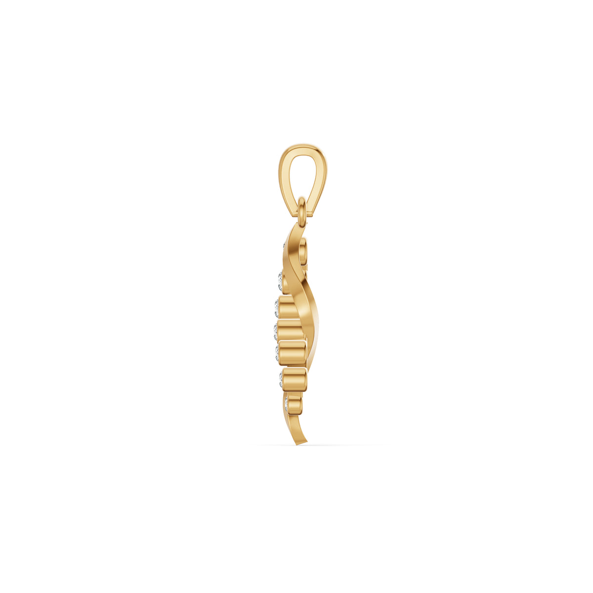Half-sparkle Infinity Diamond Pendant