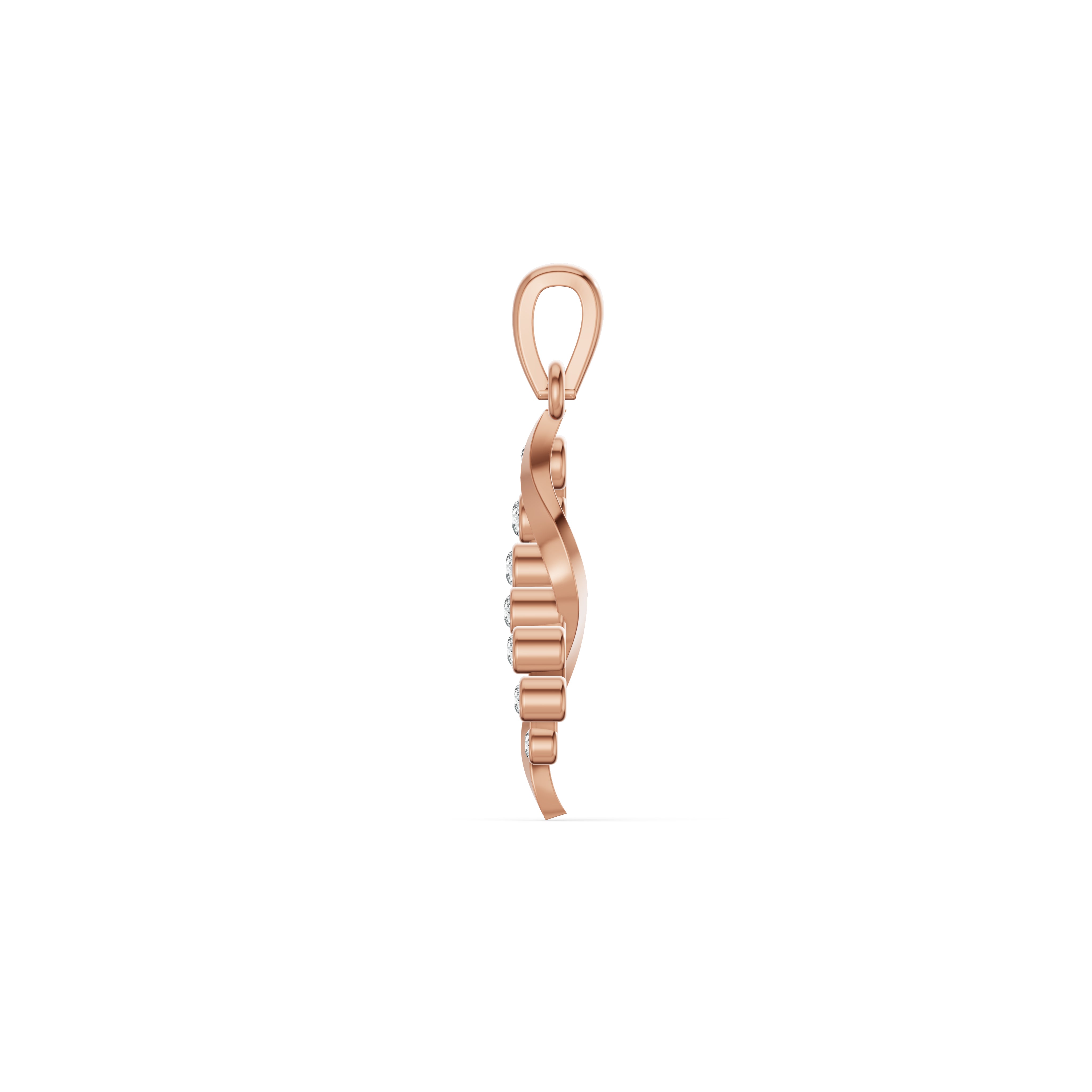 Half-sparkle Infinity Diamond Pendant