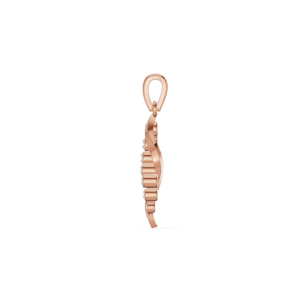 Half-sparkle Infinity Diamond Pendant