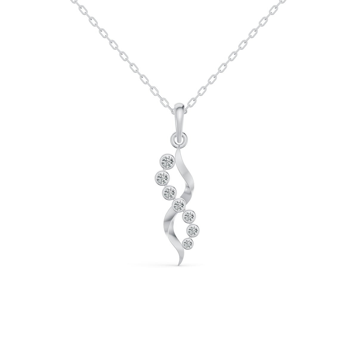 Half-sparkle Infinity Diamond Pendant