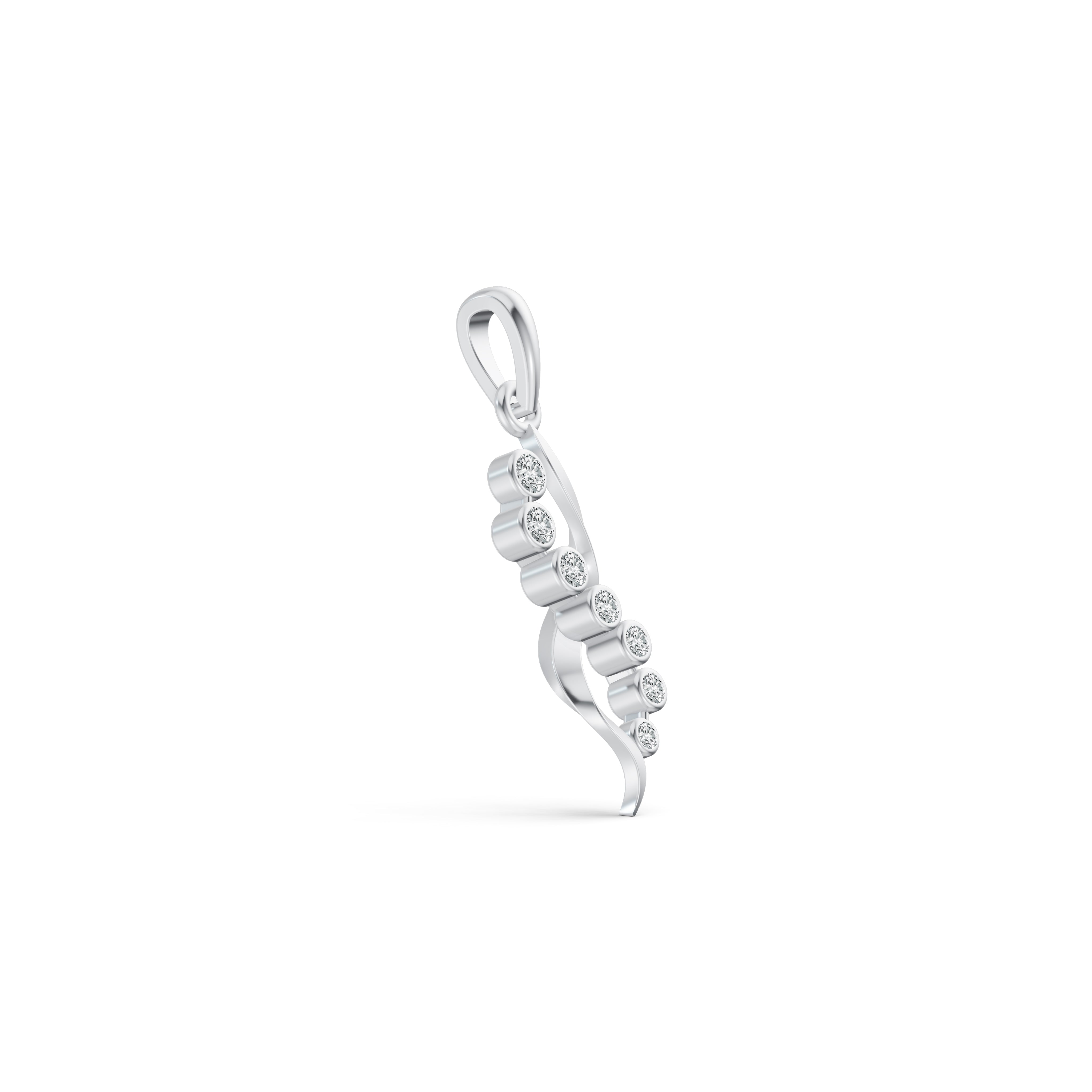 Half-sparkle Infinity Diamond Pendant