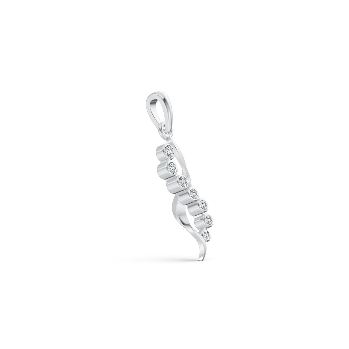 Half-sparkle Infinity Diamond Pendant