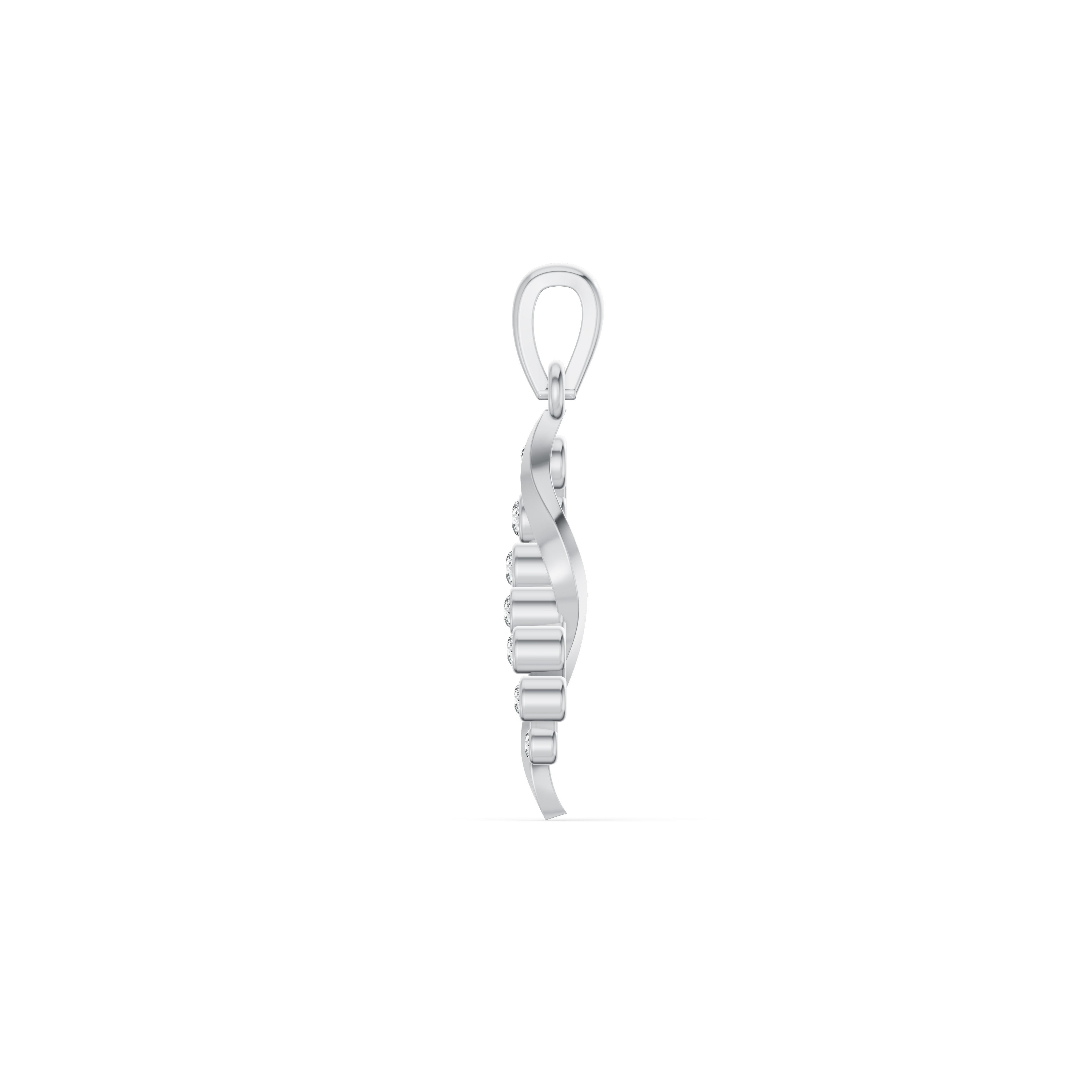 Half-sparkle Infinity Diamond Pendant