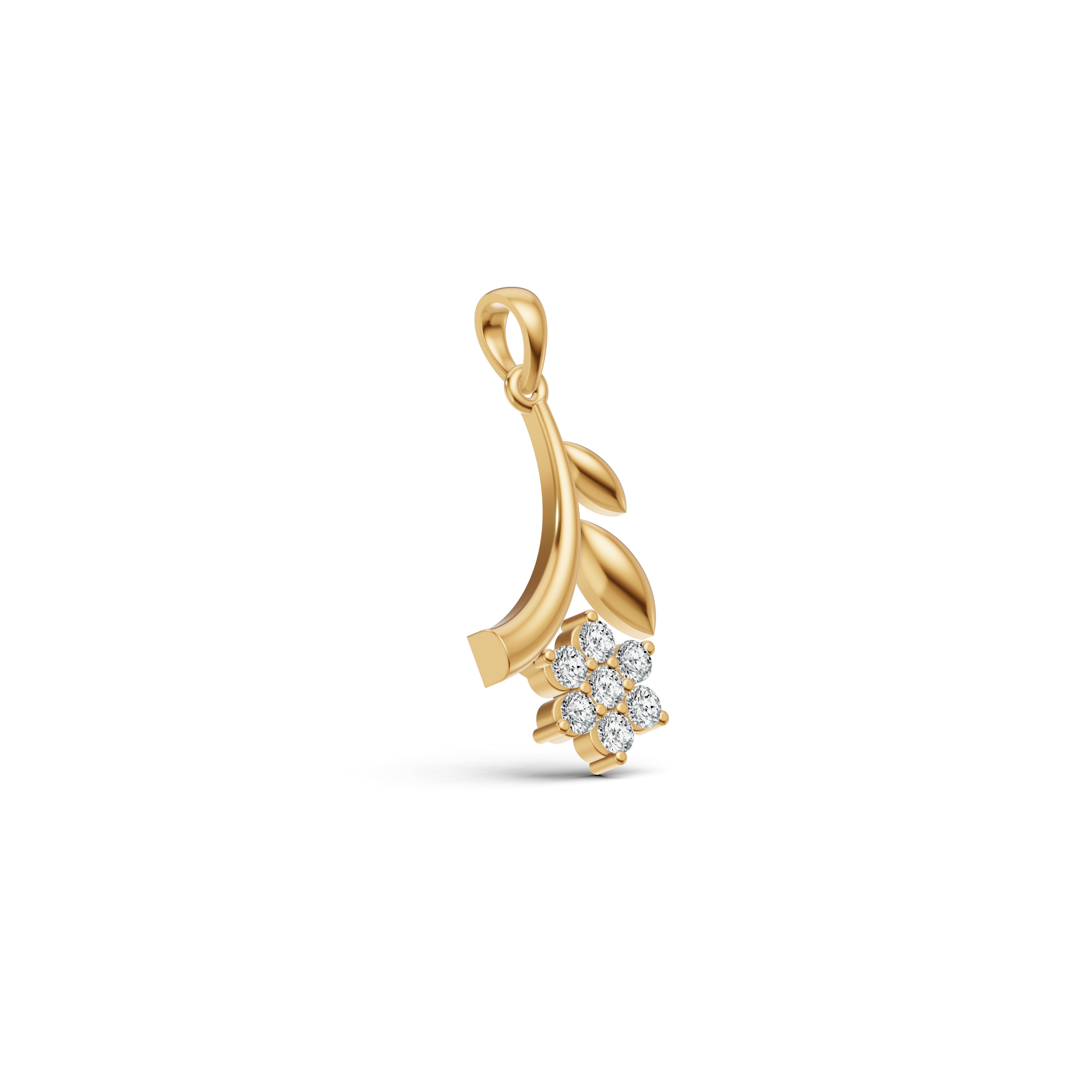 Graceful Vine Diamond Pendant